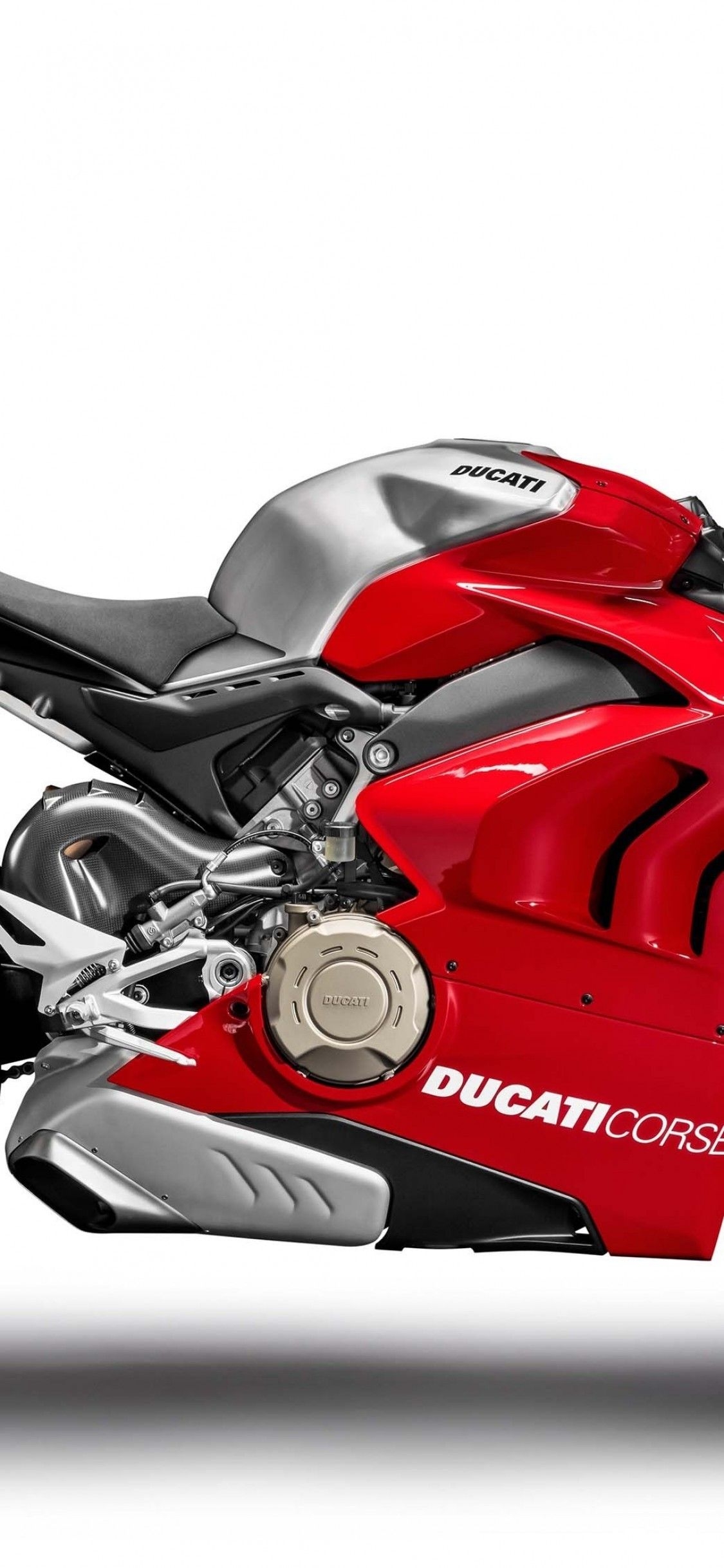 1130x2440 Download  Ducati Panigale V4 R, Red, Side View Wallpaper, Phone