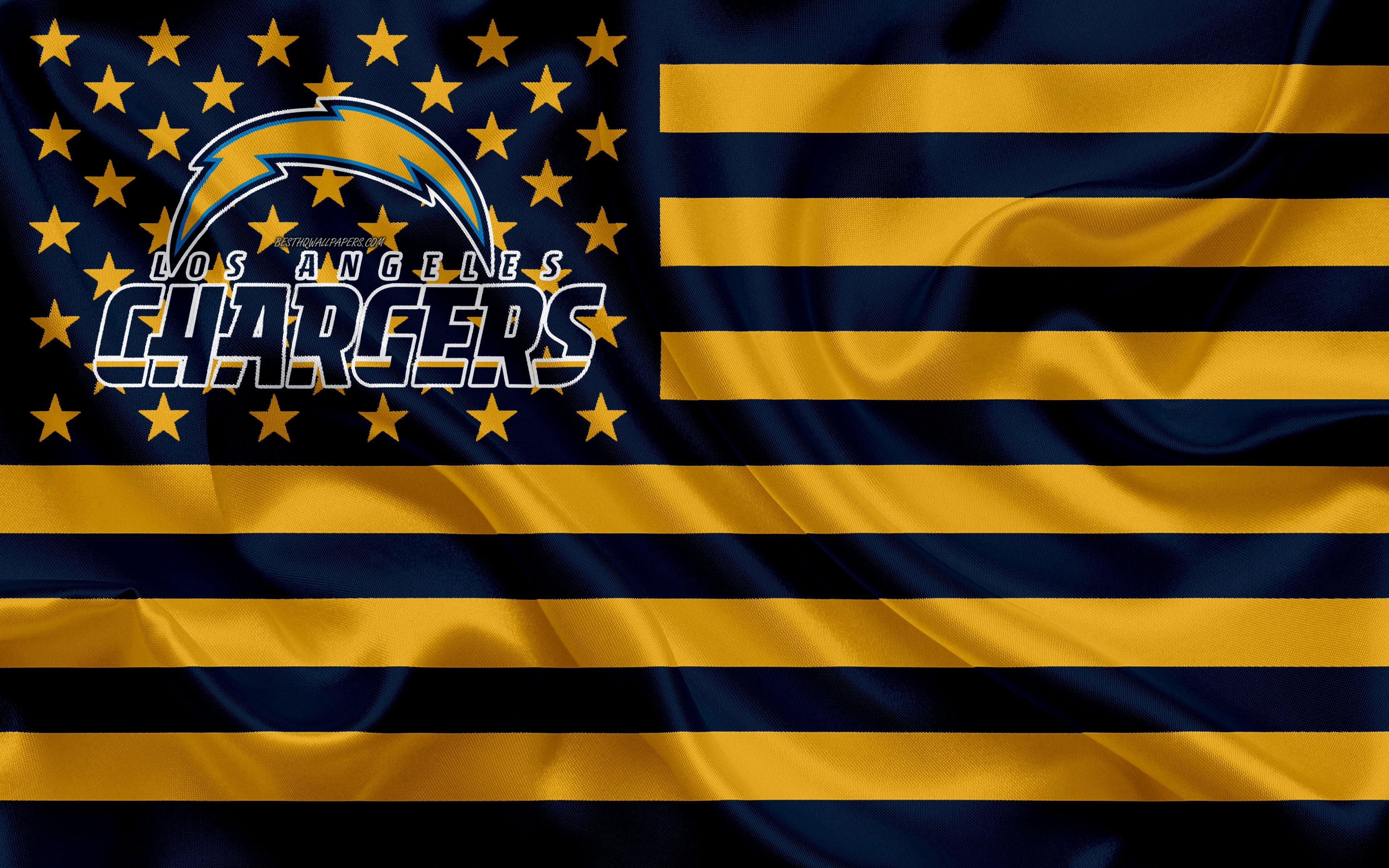 3840x2400 Download wallpaper Los Angeles Chargers, American football team, Desktop