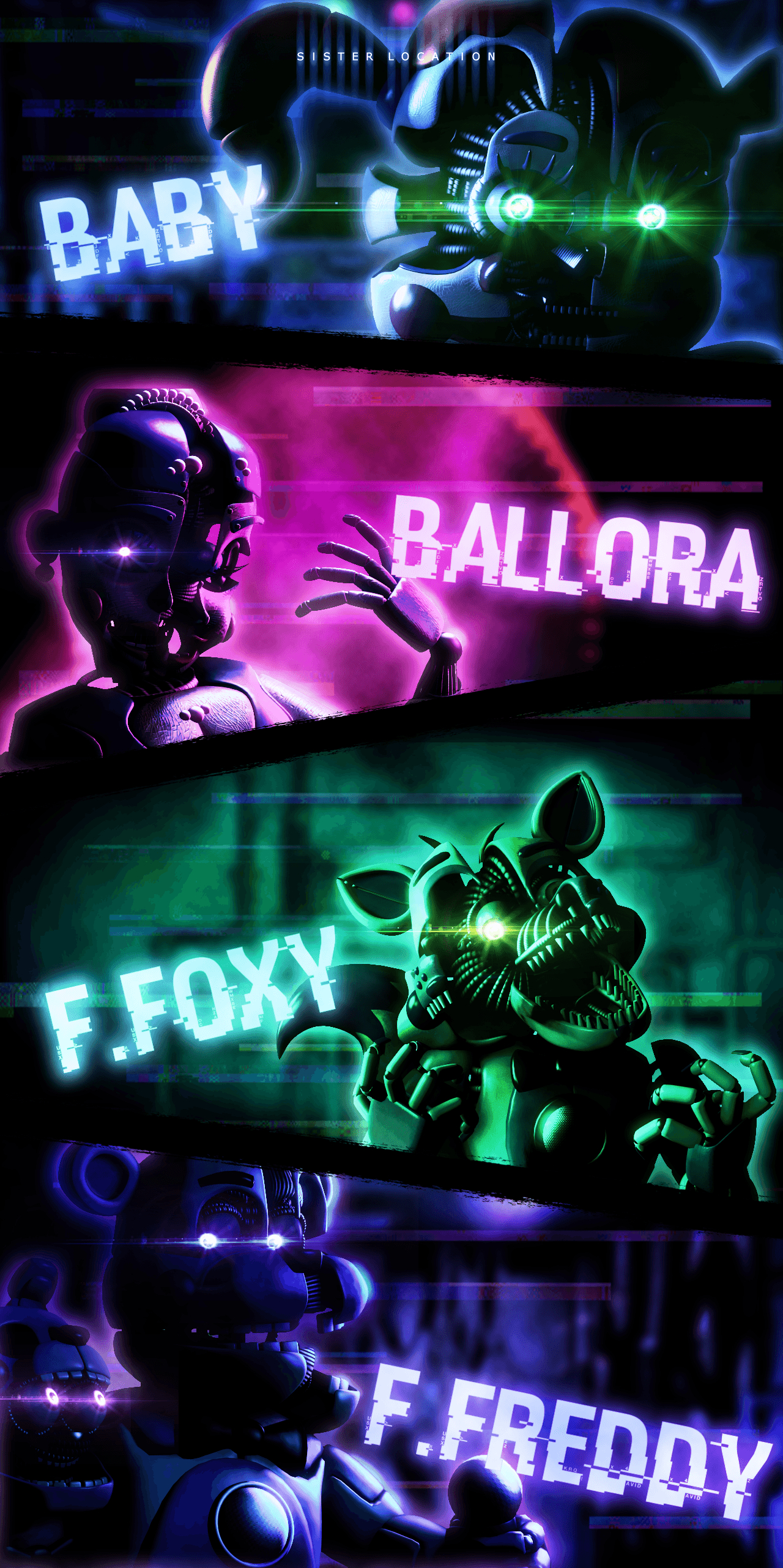 1280x2570 FNaF SFM Sister Location wallpaper, Phone