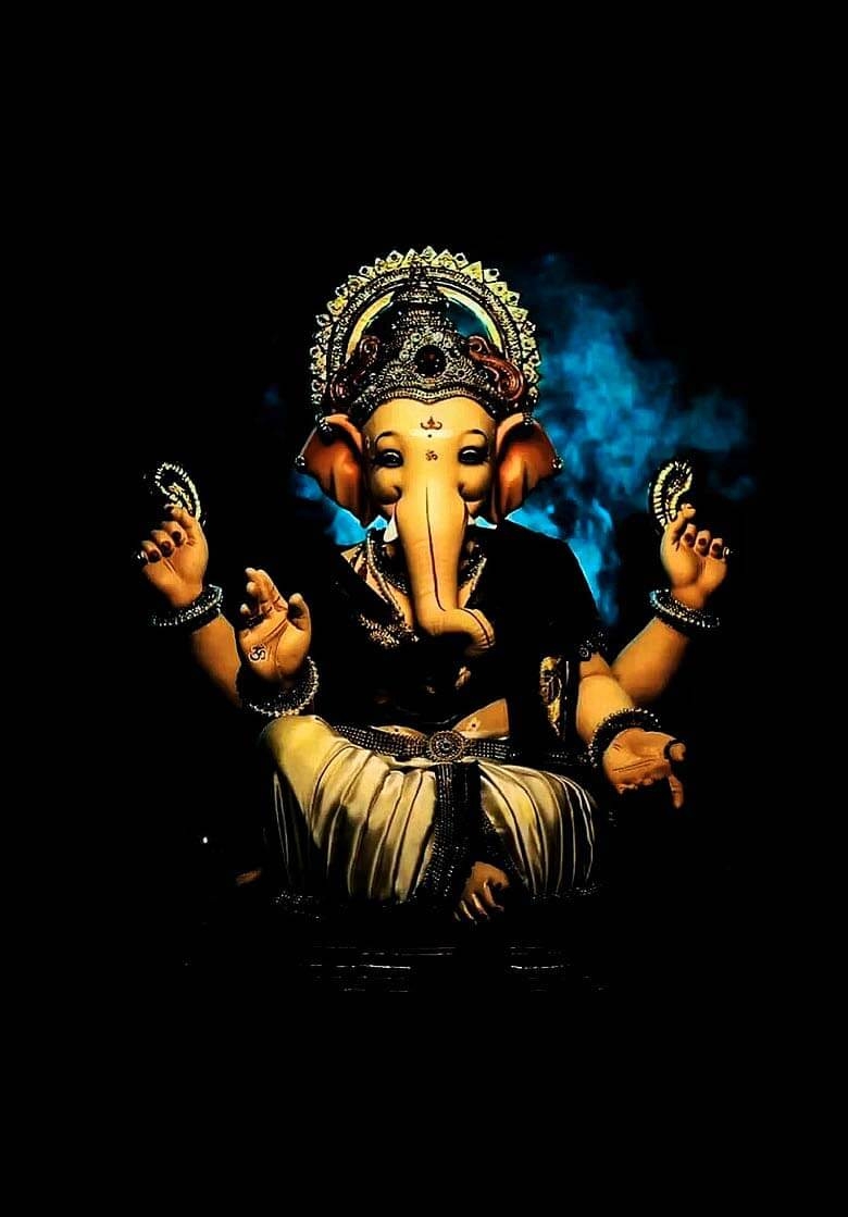 780x1120 Ganesh black Image Photo background for Mobile, Phone