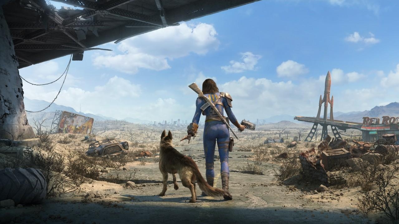 1280x720 Wallpaper Fallout Female, Sole Survivor, Dog, Games, Desktop