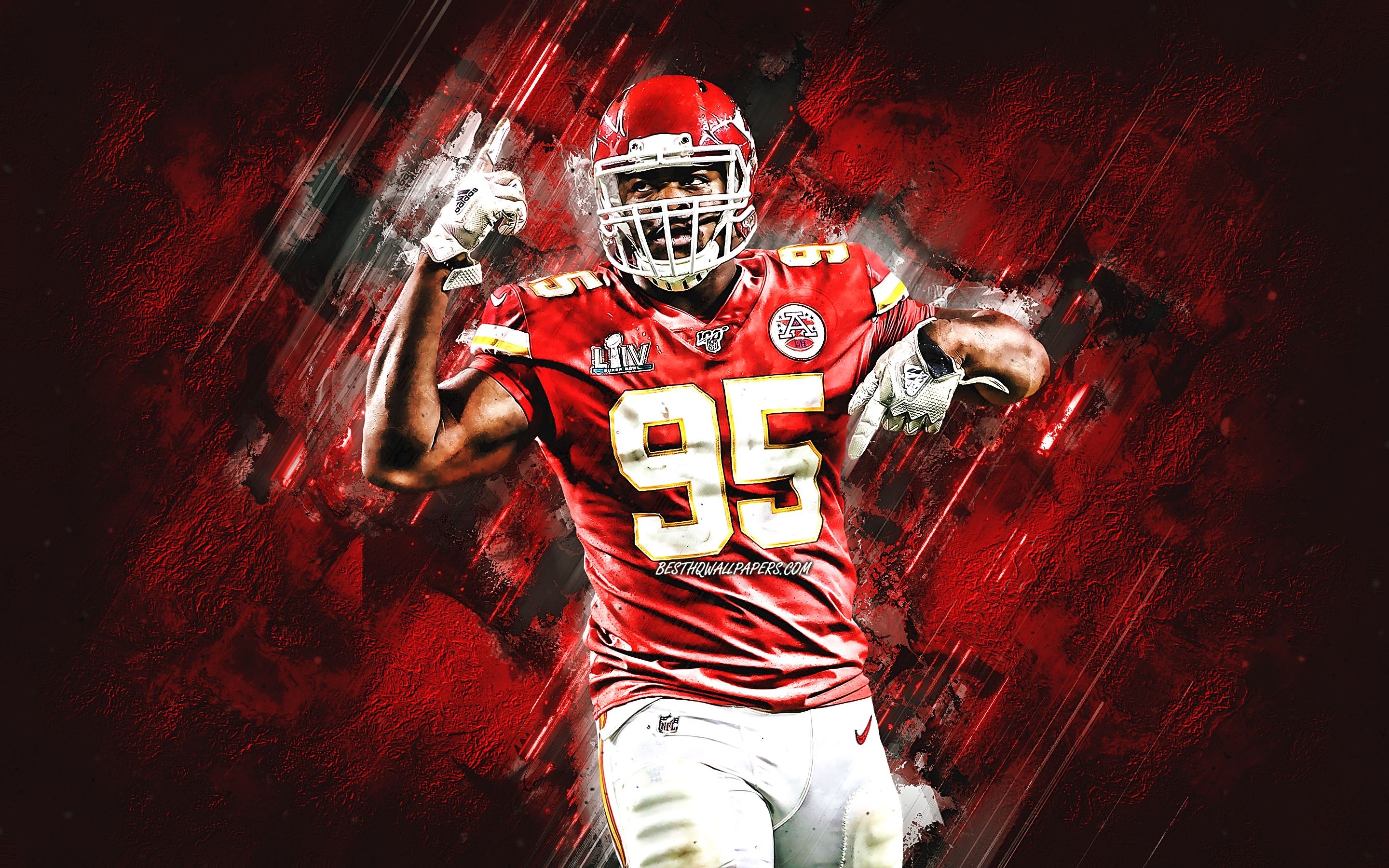 2880x1800 Download wallpaper Chris Jones, Kansas City Chiefs, NFL, American football, portrait, National Football League, USA for desktop with resolution. High Quality HD picture wallpaper, Desktop