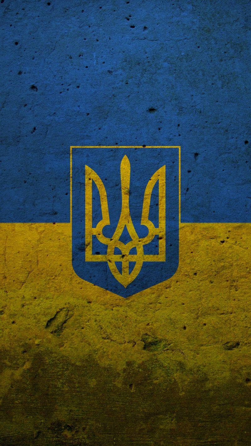 800x1420 Download Wallpaper  Flag, Coat Of Arms, Ukraine, Paint Iphone Se 5s 5c 5 For Parallax HD Background, Phone