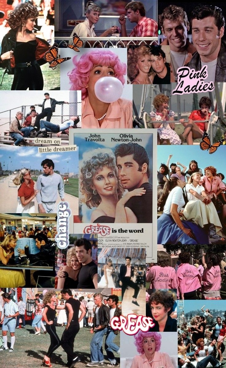 740x1200 Grease Wallpaper. Grease movie, Movie wallpaper, Pink movies, Phone