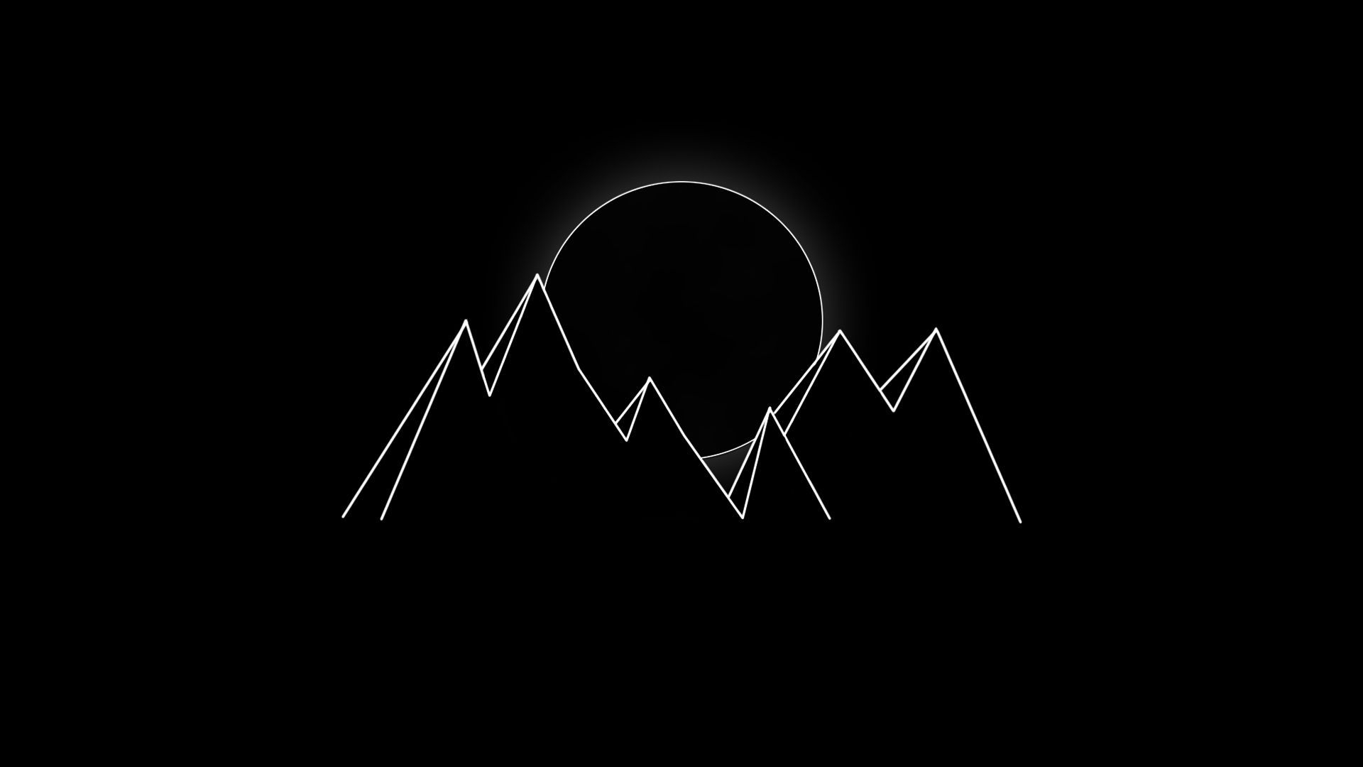 1920x1080 Minimal, dark, mountains wallpaper, HD image, picture, background, b57166, Desktop