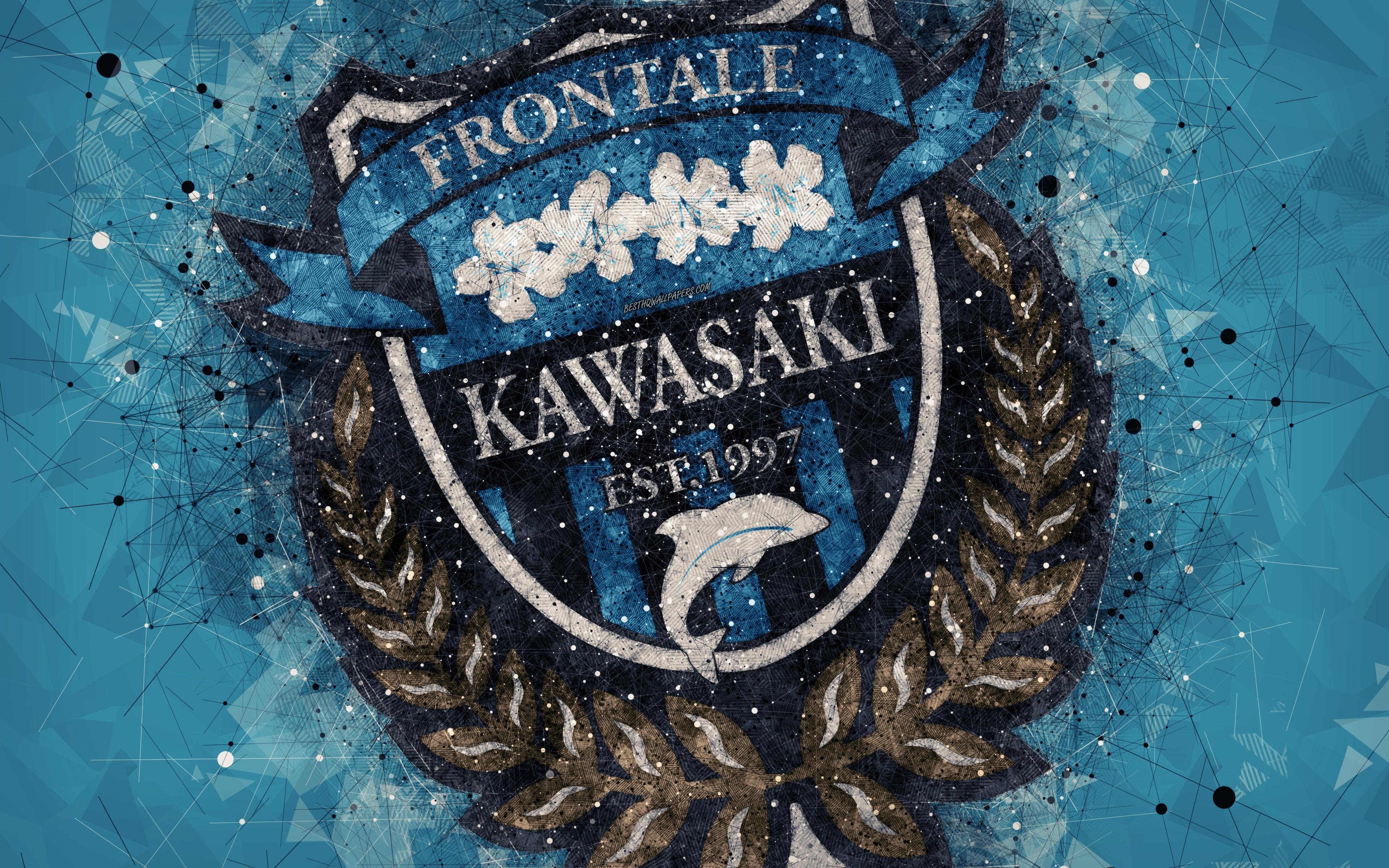 3840x2400 Download wallpaper Kawasaki Frontale, 4k, Japanese football club, Desktop