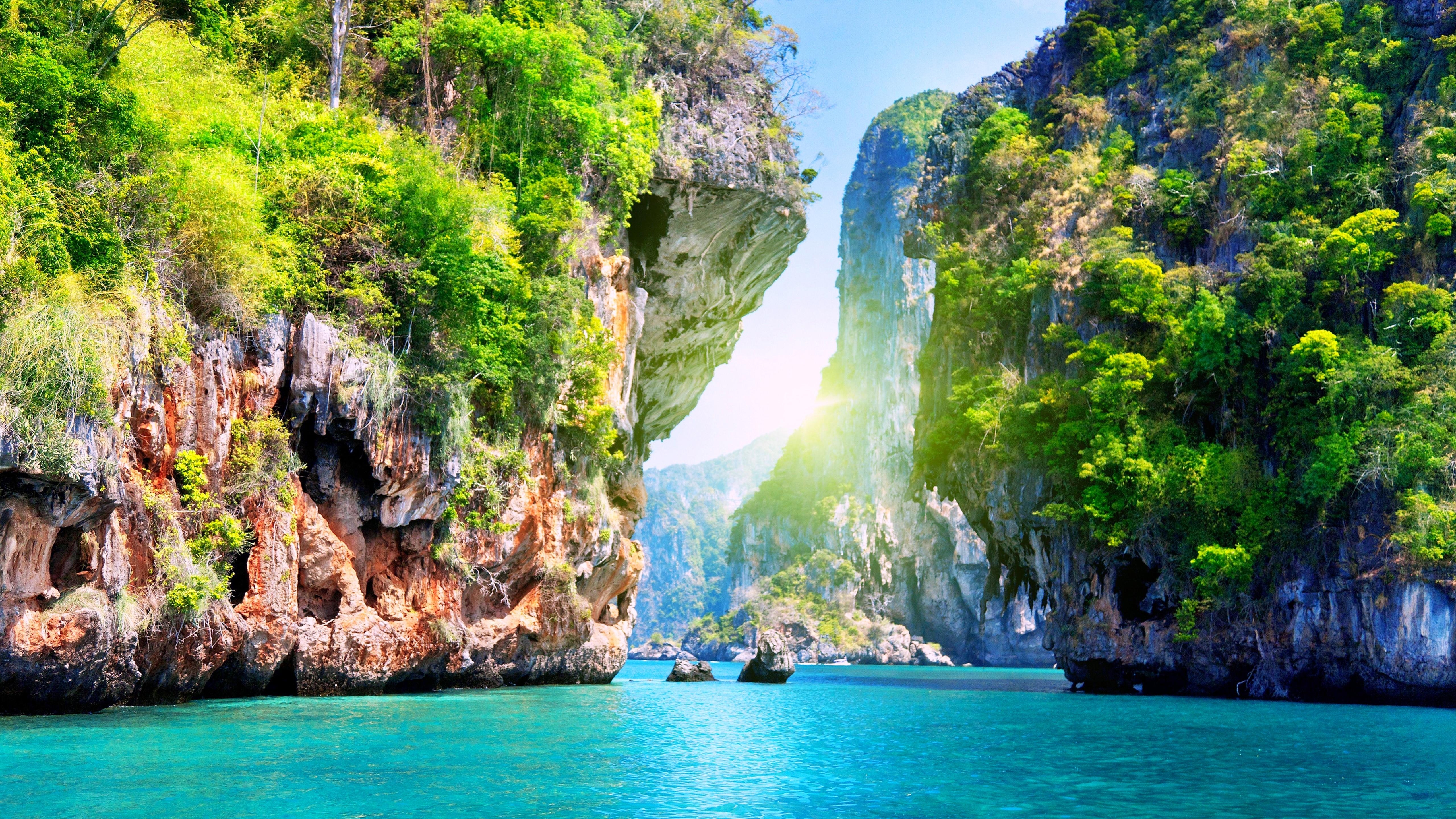 5120x2880 Wallpaper Thailand, 5k, 4k wallpaper, 8k, Pattaya, beach, ocean, mountains, World's best diving sites, OS, Desktop