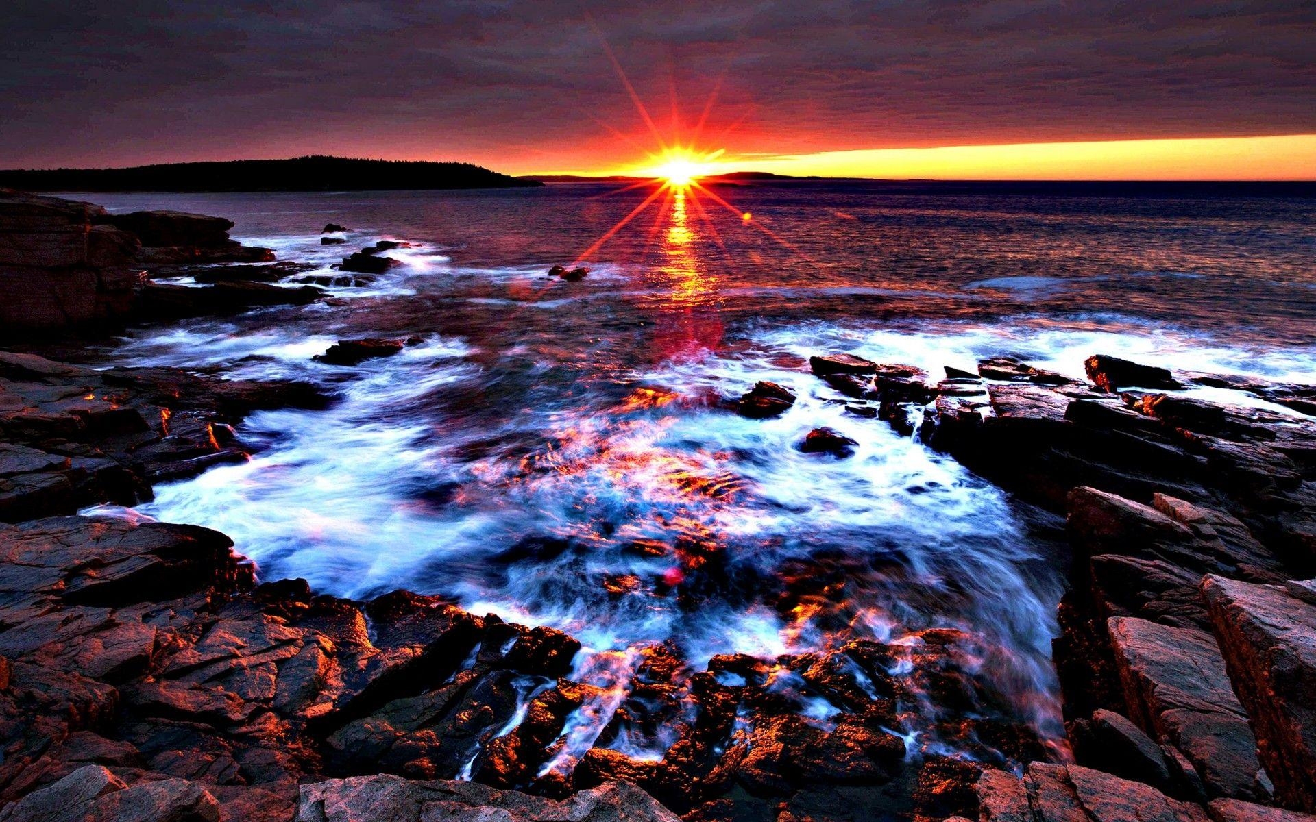 1920x1200 Sunset At Acadia National Park Maine Desktop Background 597548, Desktop