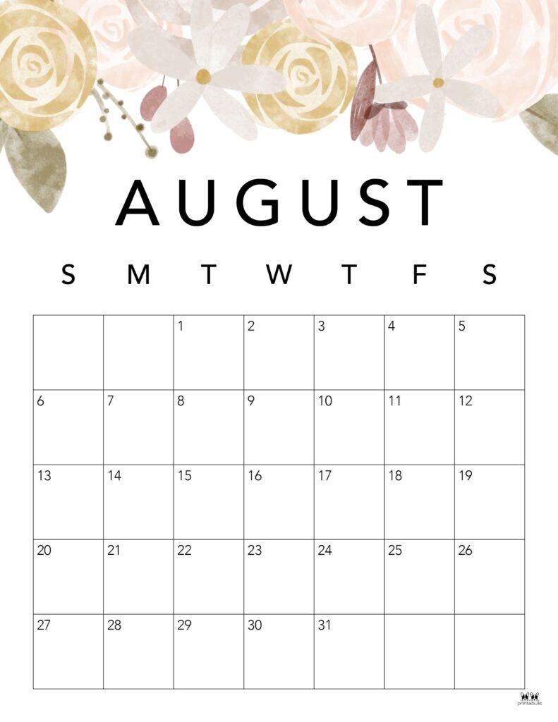 800x1030 August 2023 Calendars FREE Printables, Phone