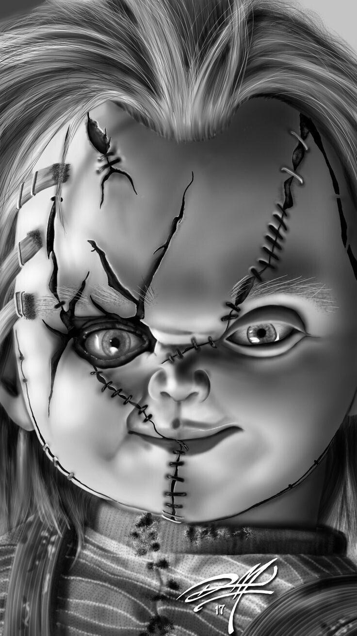 740x1310 slender man vs chucky wallpaper for Android, Phone