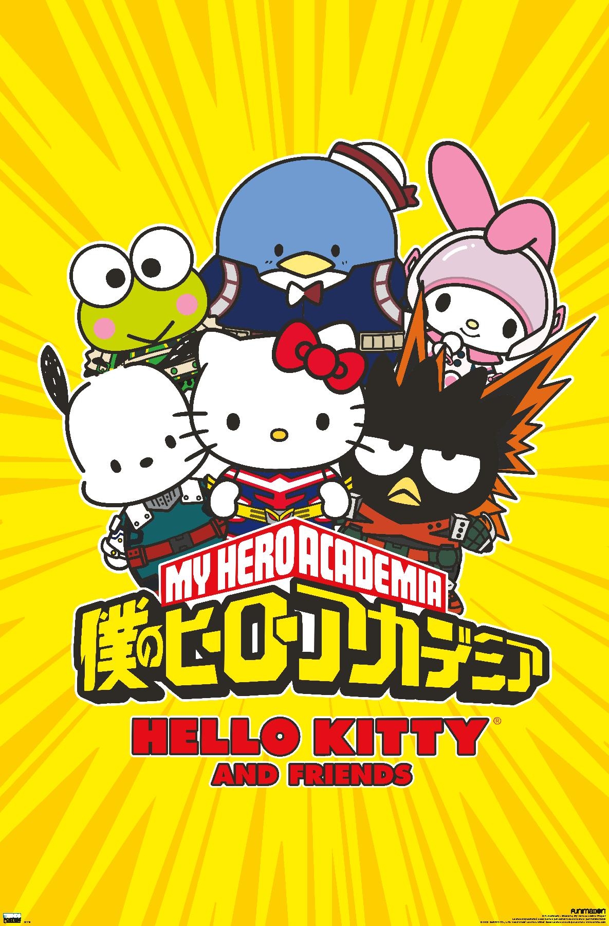 1190x1800 My Hero Academia x Hello Kitty and Friends Wall Poster, 22.375 x 34, Phone