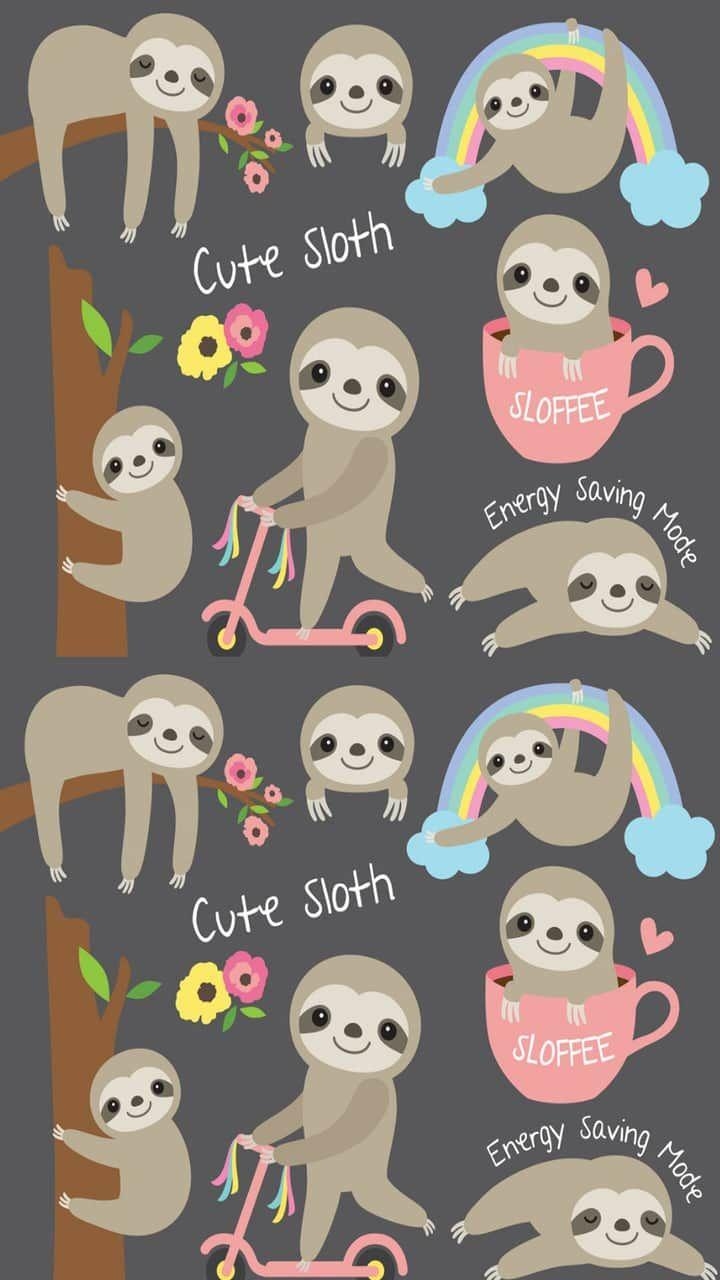 720x1280 Cute Sloth discovered by Mαяvєℓσus Gιяℓ. Sloth, Cute sloth, Sloth art, Phone