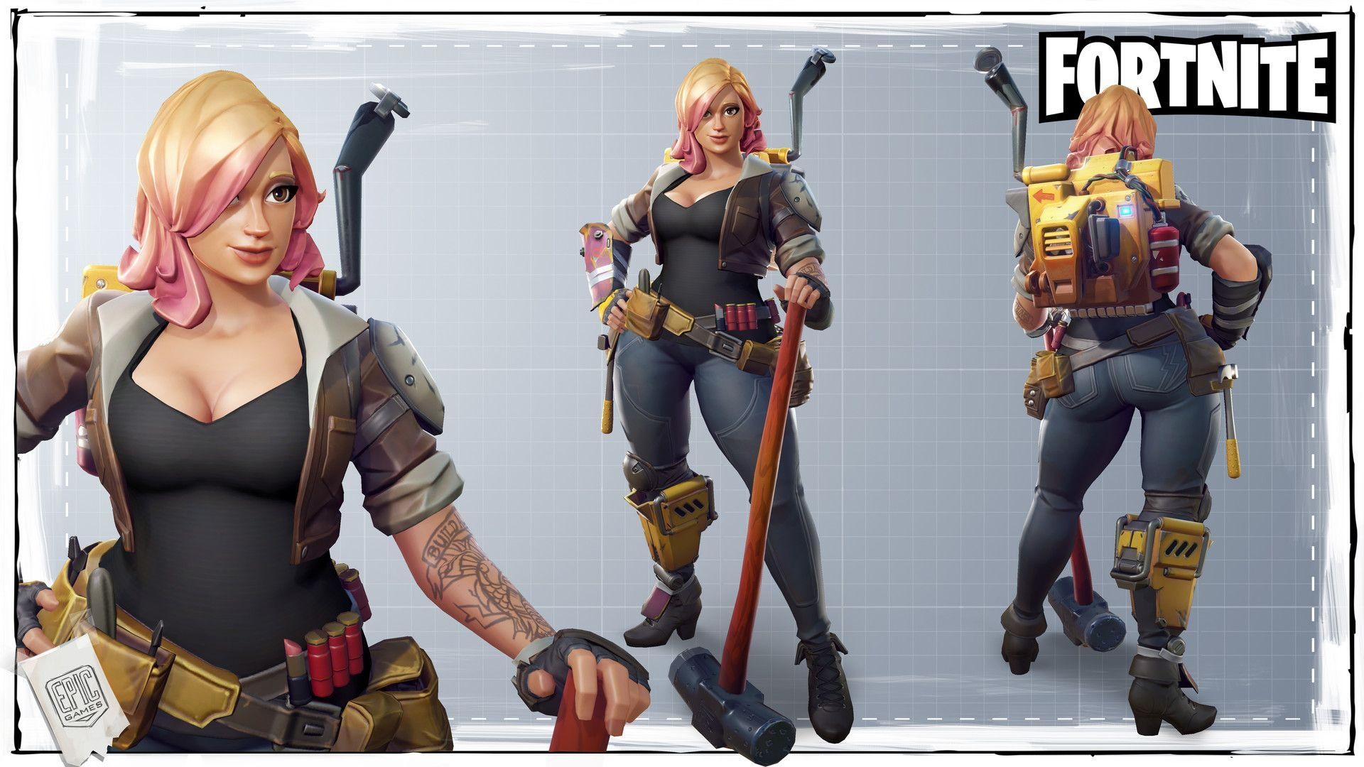 1920x1080 This is the female constructor model I created for Fortnite. Concept, Desktop