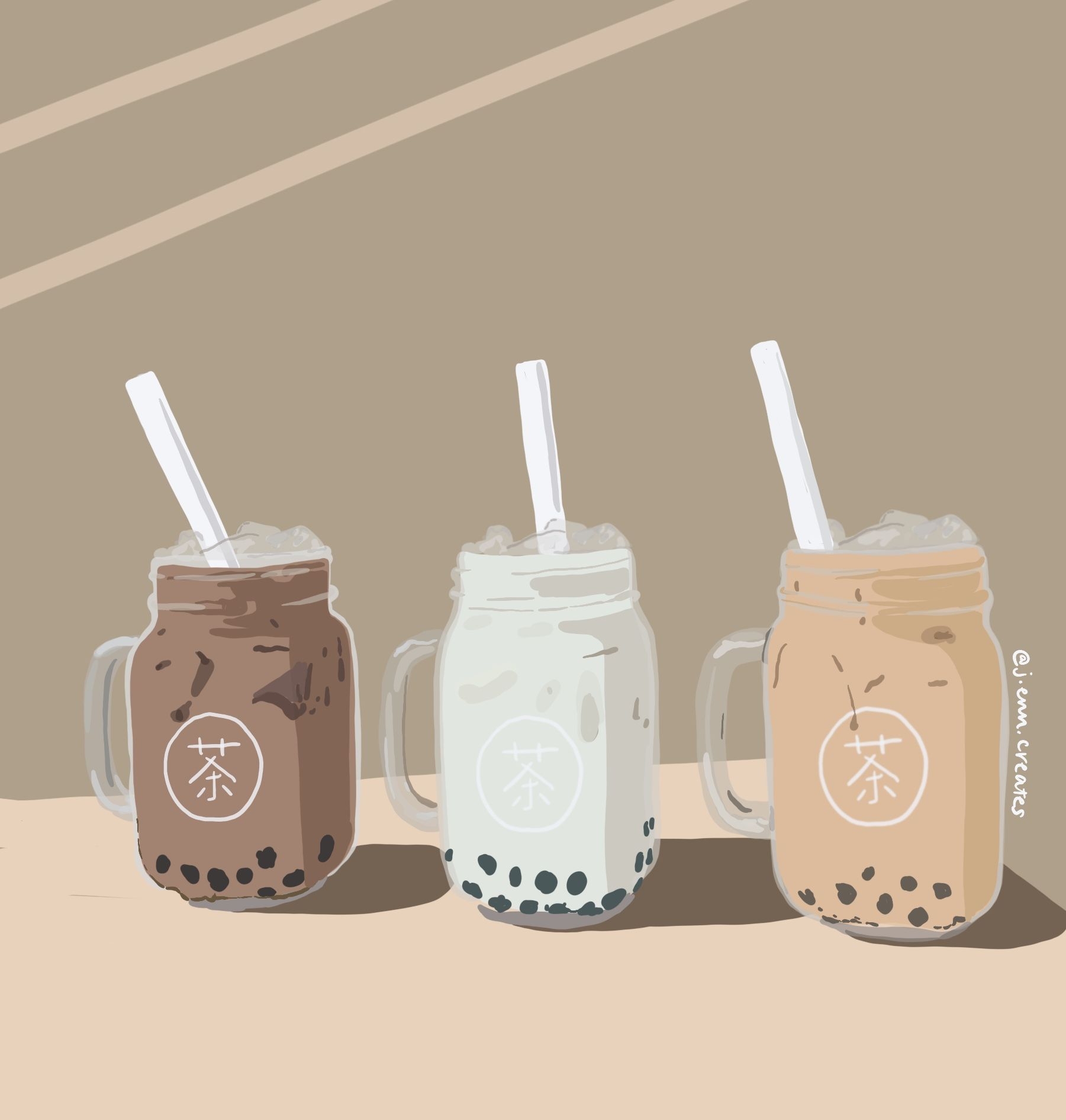 1810x1900 Boba Life. Beige. Cute patterns wallpaper, Tea wallpaper, Kawaii wallpaper, Phone