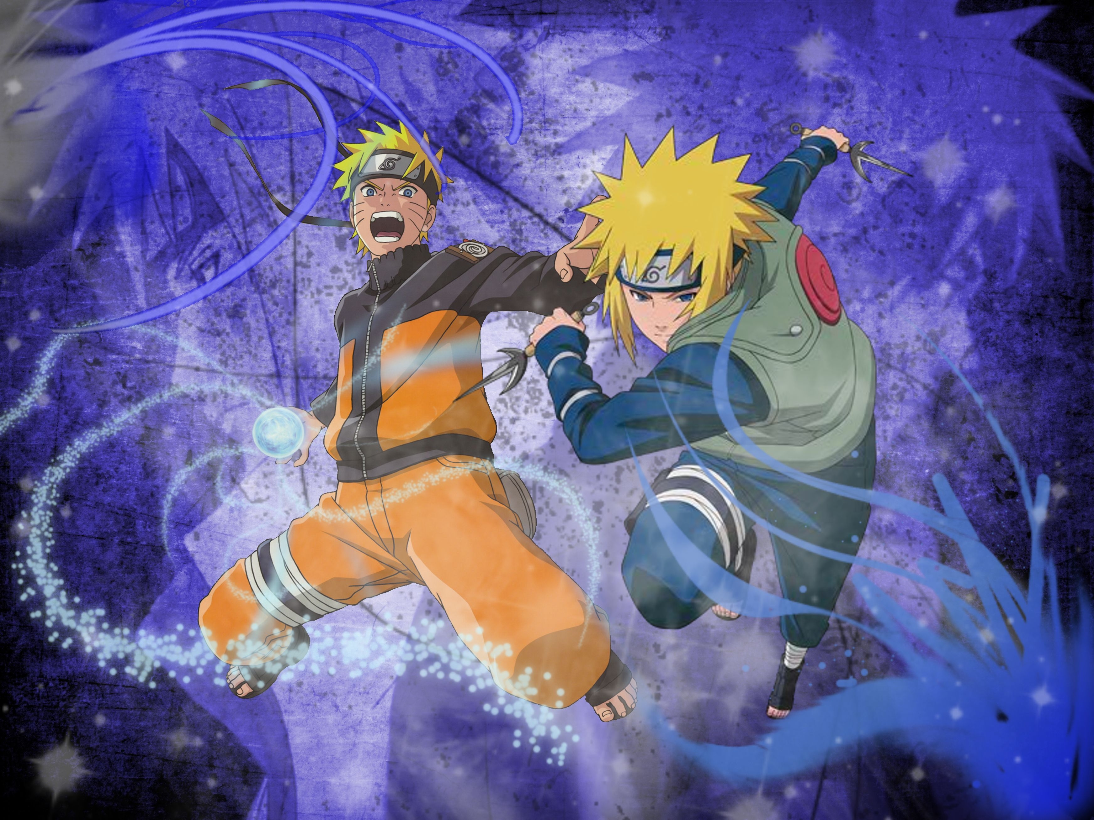 3490x2620 naruto and minato, Desktop