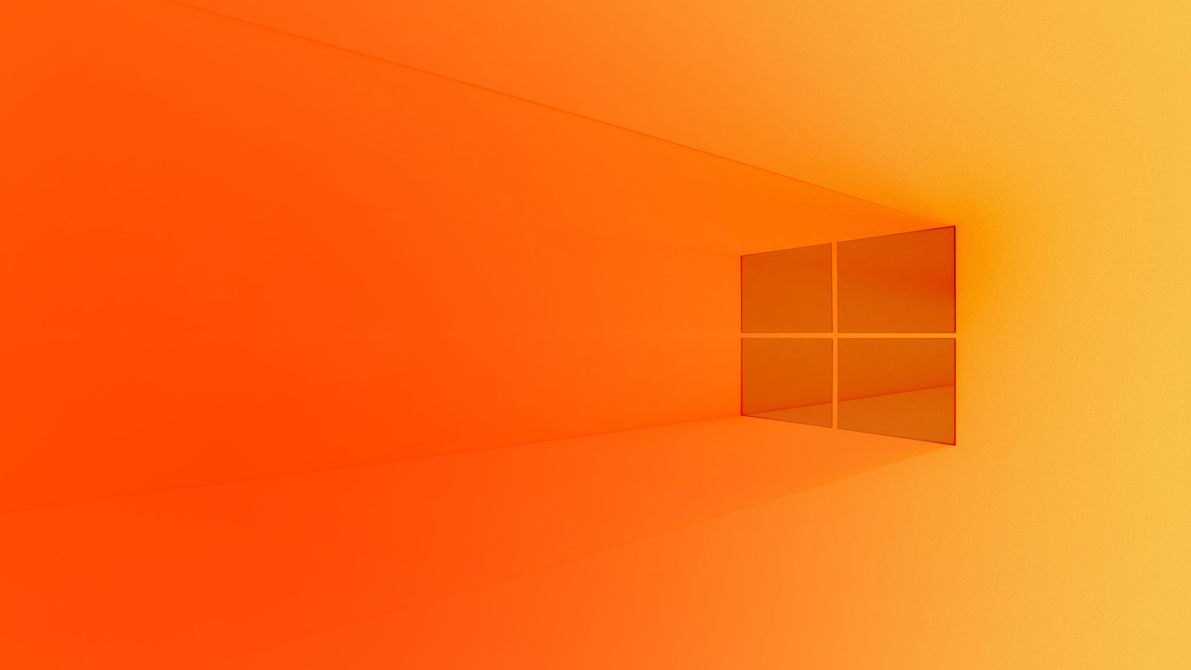 3840x2160 Orange Windows Wallpaper Free Orange Windows Background, Desktop