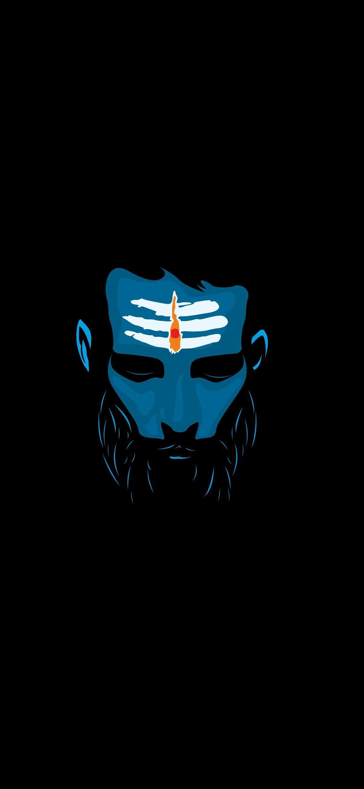 1210x2610 Mahadev minimal mobile wallpaper en 2020. Amoled wallpaper, Phone