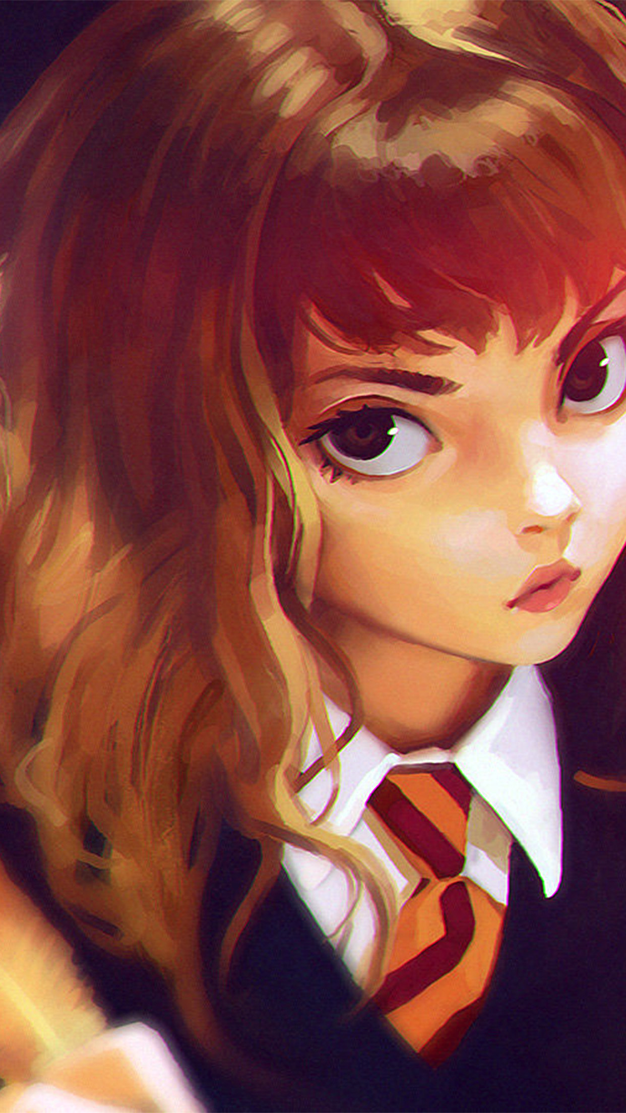 1250x2210 iPhone 6 wallpaper. hermione harry potter liya art illustration flare, Phone