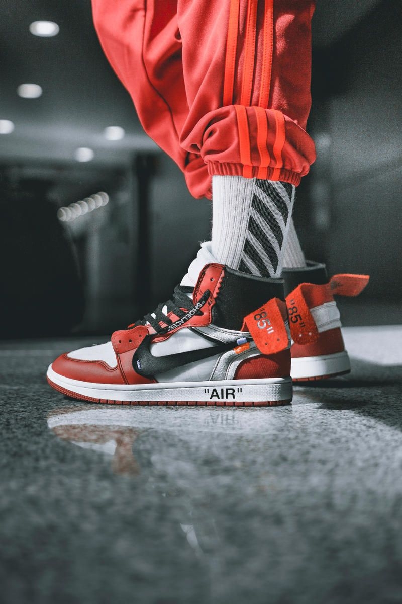 800x1200 Free download OFF WHITE x Air Jordan 1 On Feet Image HYPEBEAST, Phone