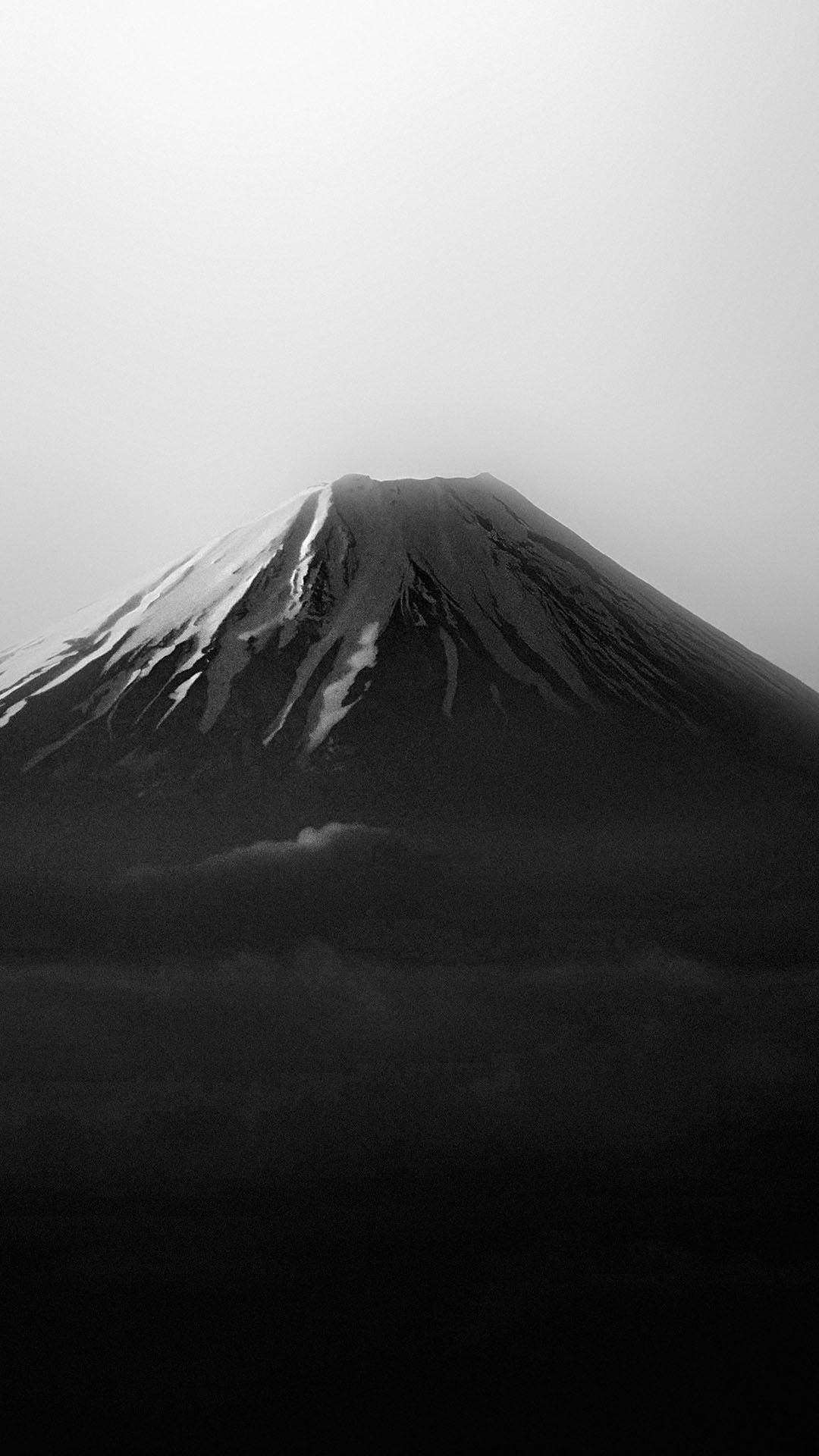 1080x1920 Mount Fuji Japan Black White android wallpaper, wallpaper mount, Phone