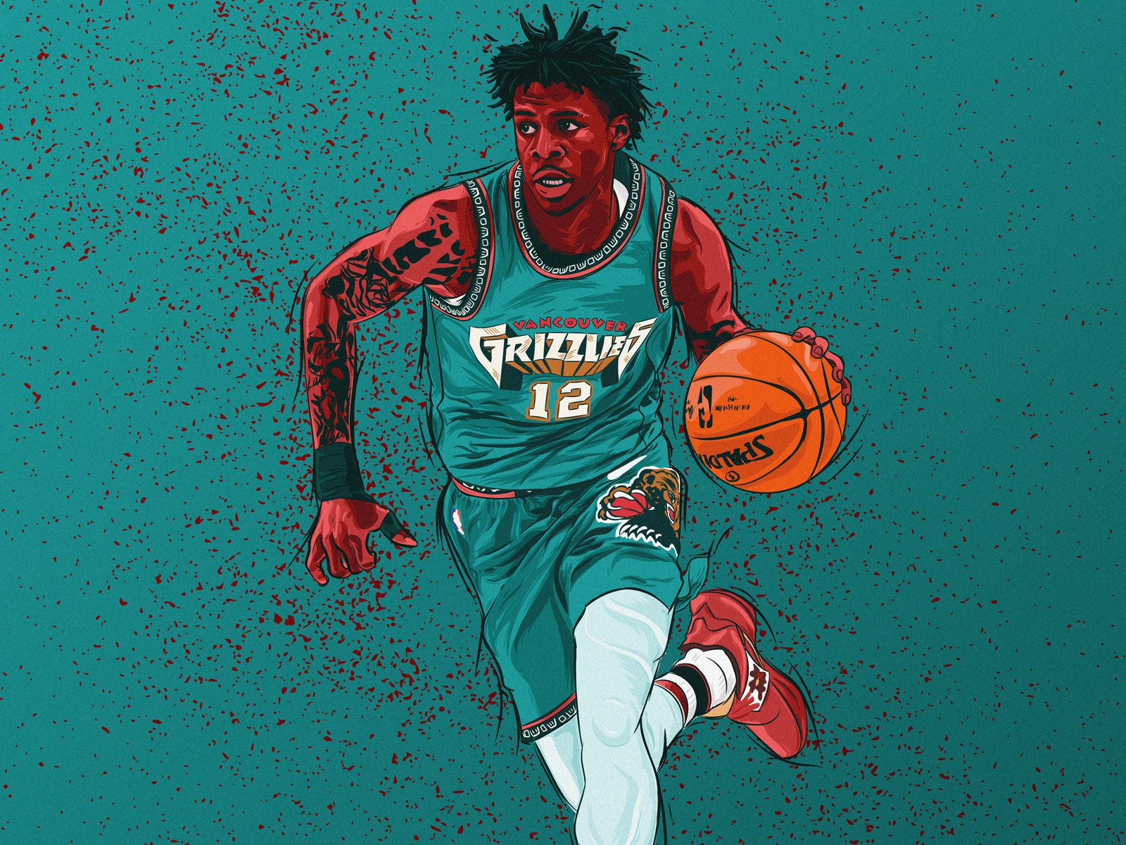 1600x1200 Ja Morant. NBA Illustration 2020, Desktop