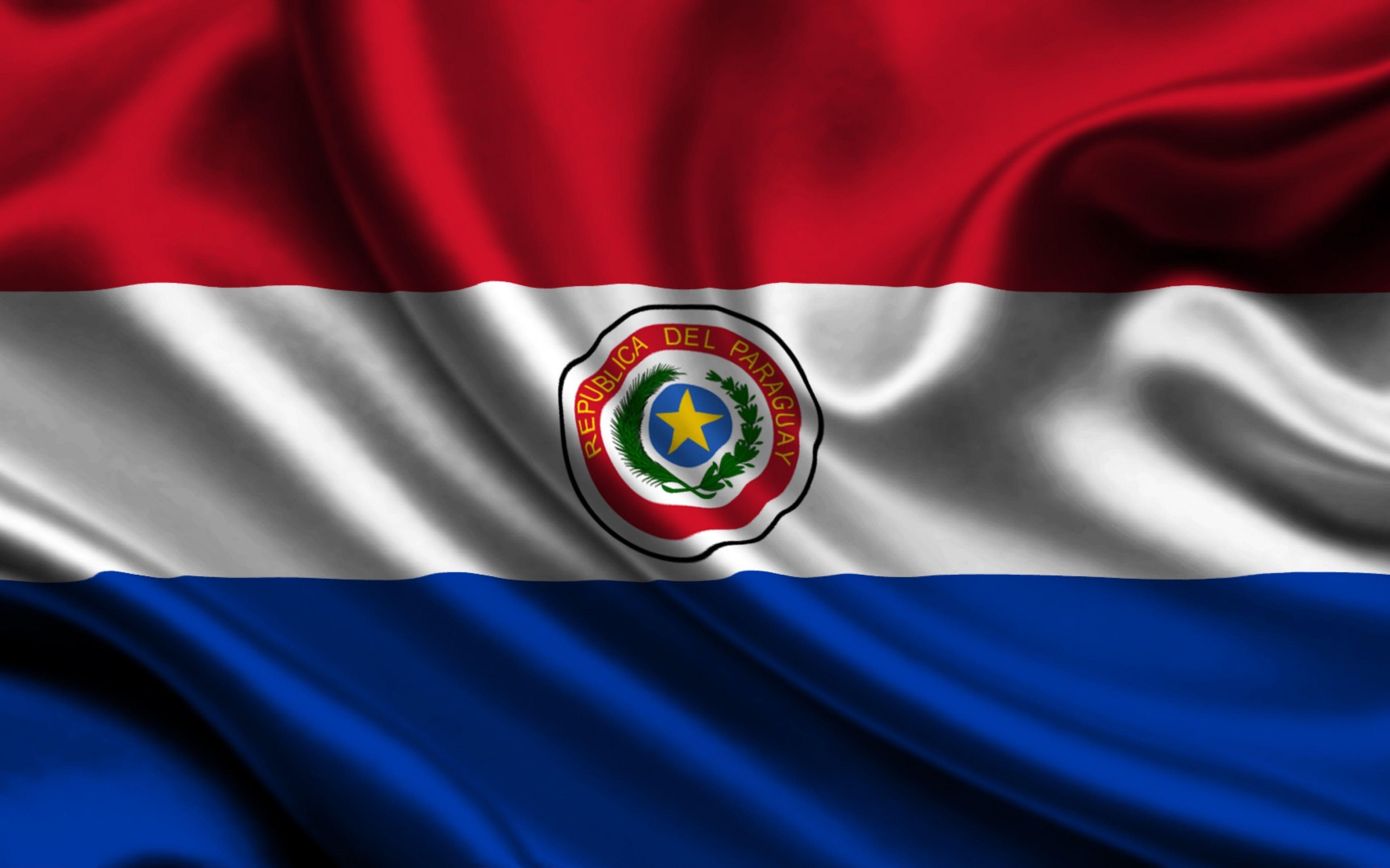 3840x2400 Download Wallpaper  Paraguay, Satin, Flag, Symbol, Star, Desktop