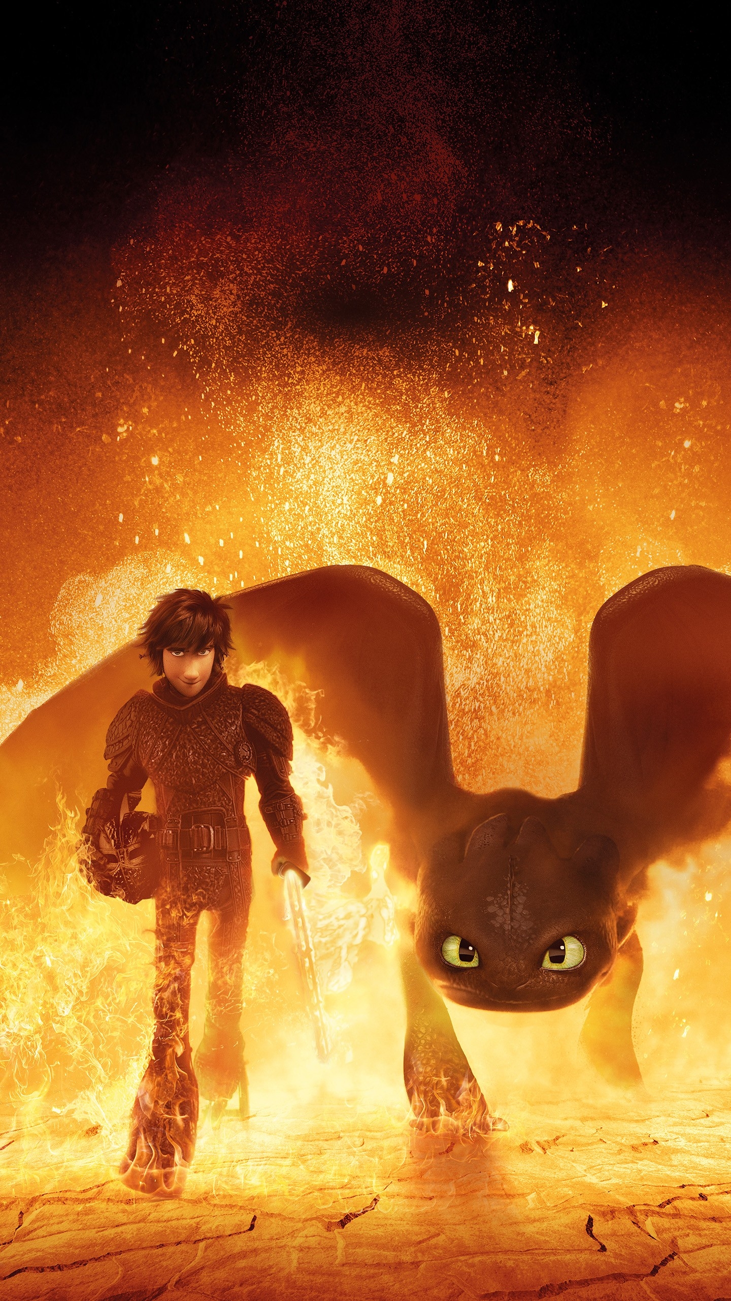 1440x2560 Hiccup Toothless How to Train Your Dragon 3 4K 5K Wallpaper, Phone