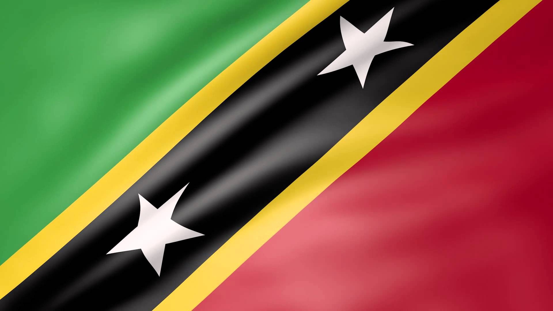 1920x1080 Saint Kitts and Nevis Animated Flag, Desktop