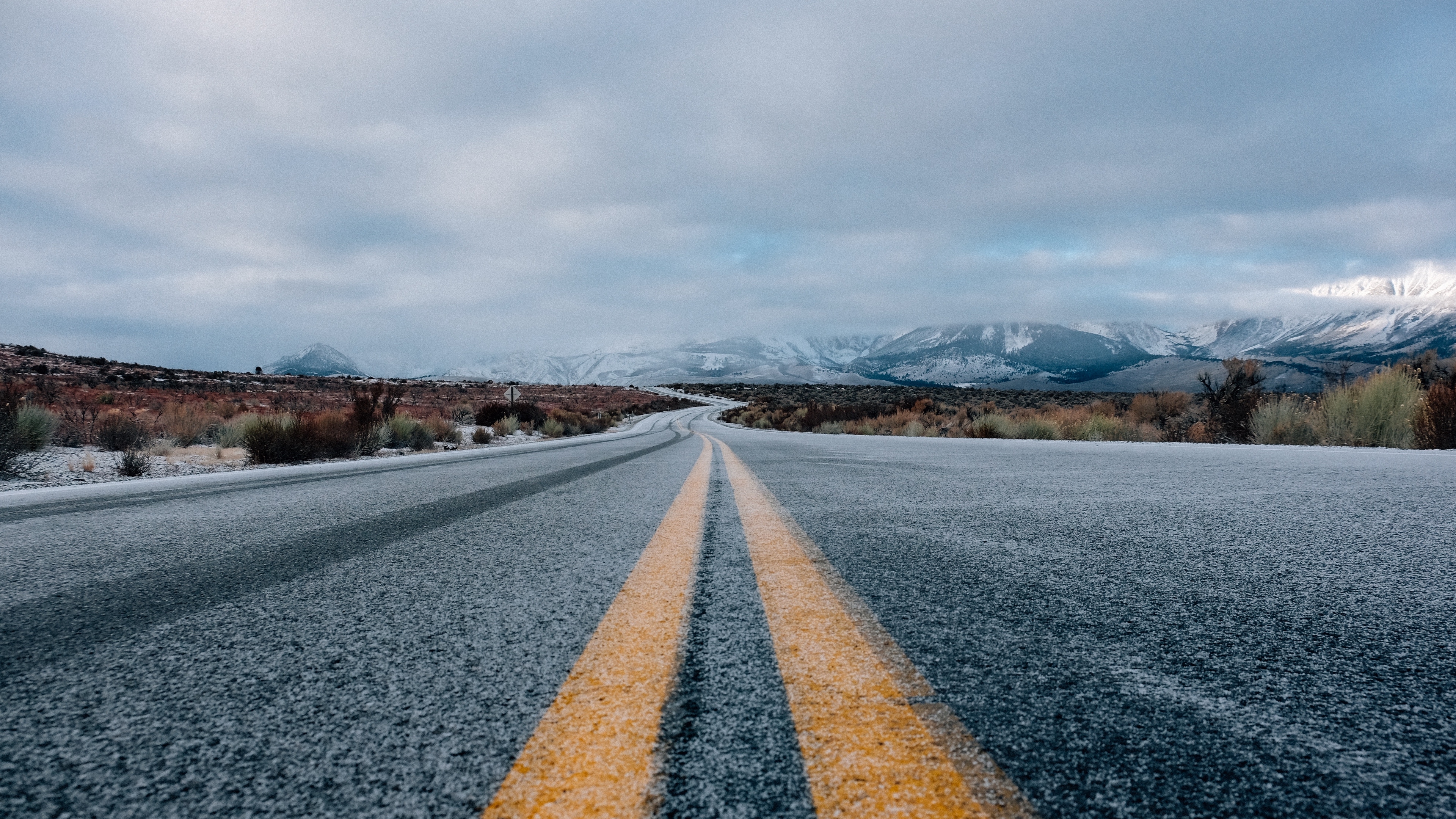 3840x2160 Wallpaper 4k road, marking, sky, mountains, distance 4k Wallpaper, Desktop