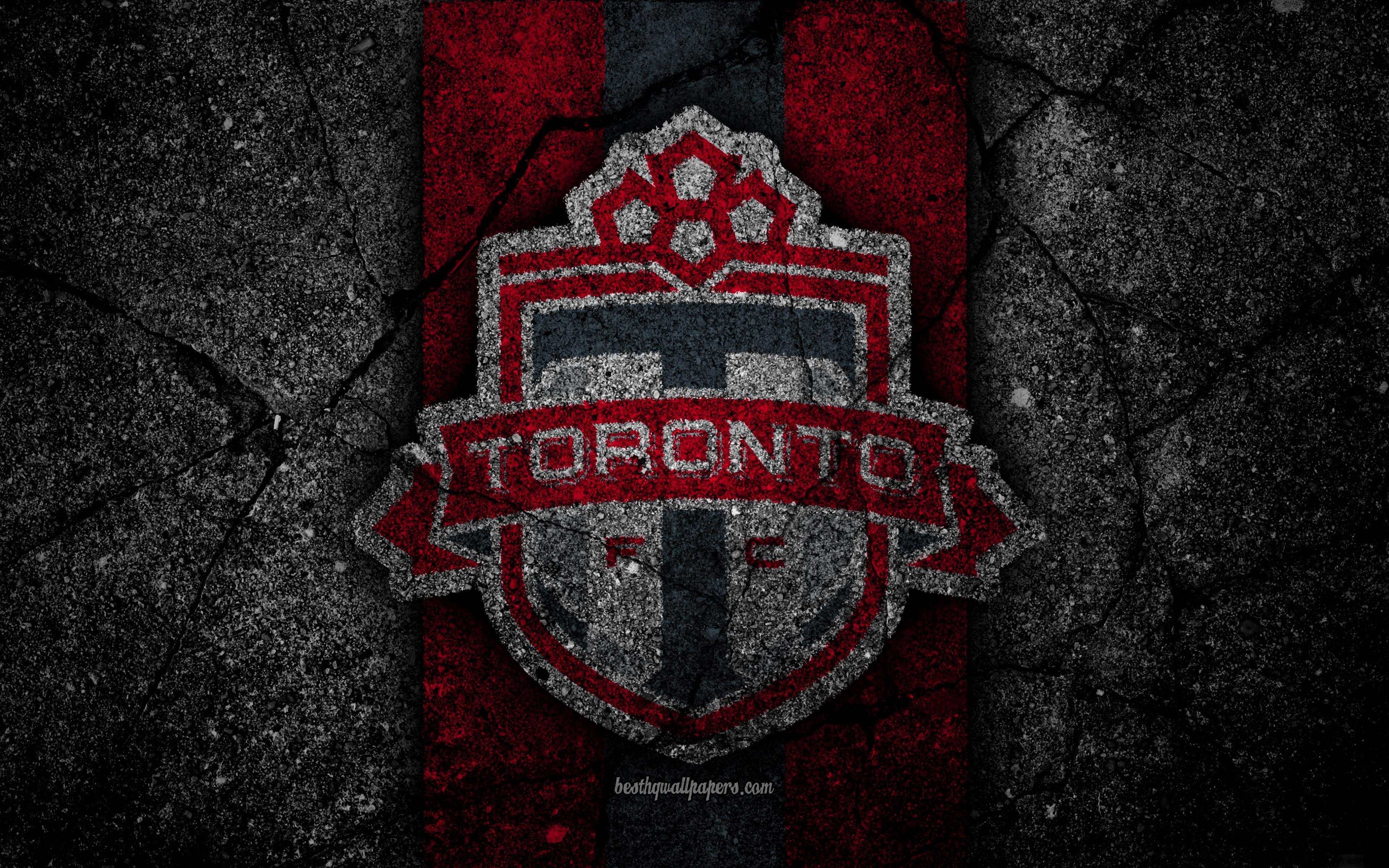 3840x2400 Download wallpaper 4k, Toronto FC, MLS, asphalt texture, Eastern, Desktop