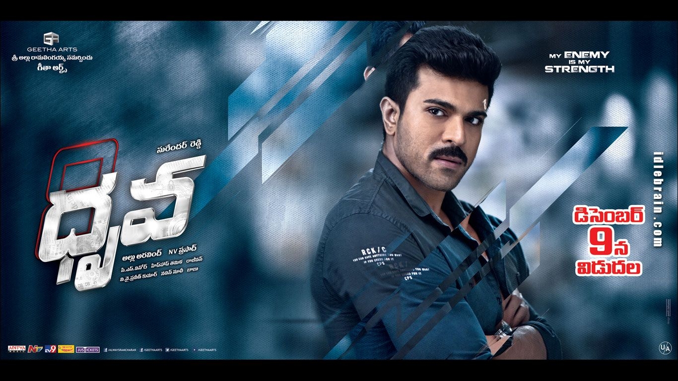 1370x770 Dhruva wallpaper cinema posters Charan & Rakul, Desktop