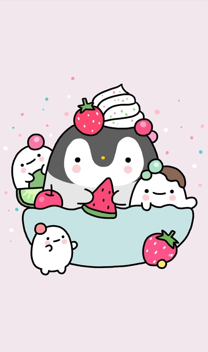 720x1220 Cute Kawaii Animal Background, Phone