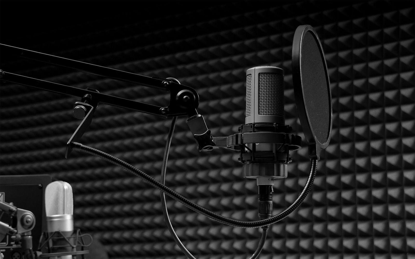 1600x1000 Recording Studio Wallpaper Black And White, Desktop