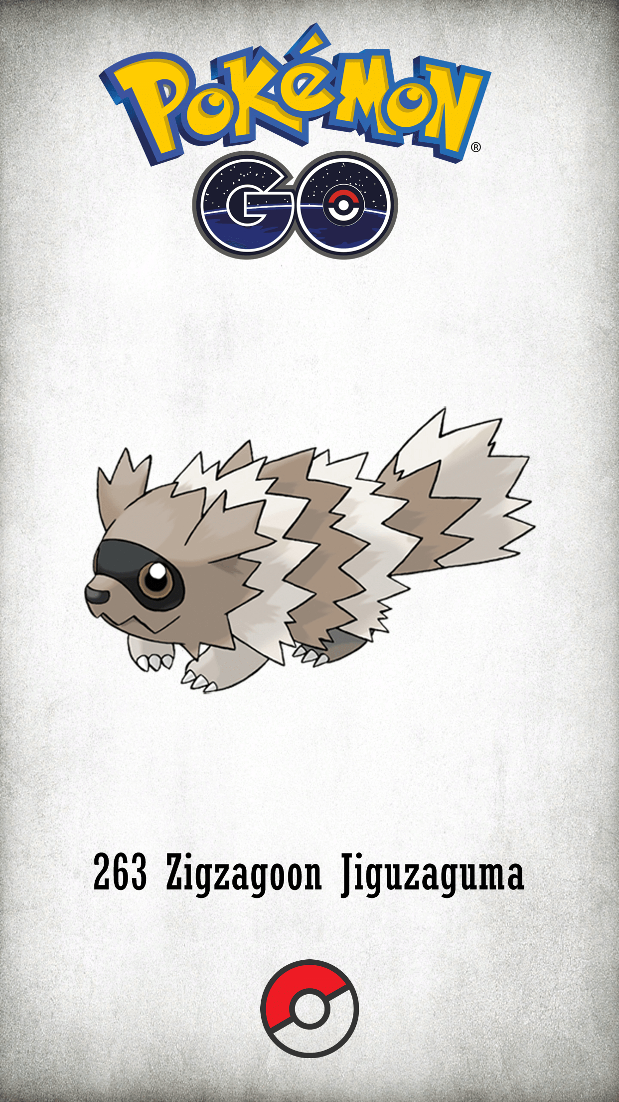 1250x2210 Character Zigzagoon Jiguzaguma, Phone