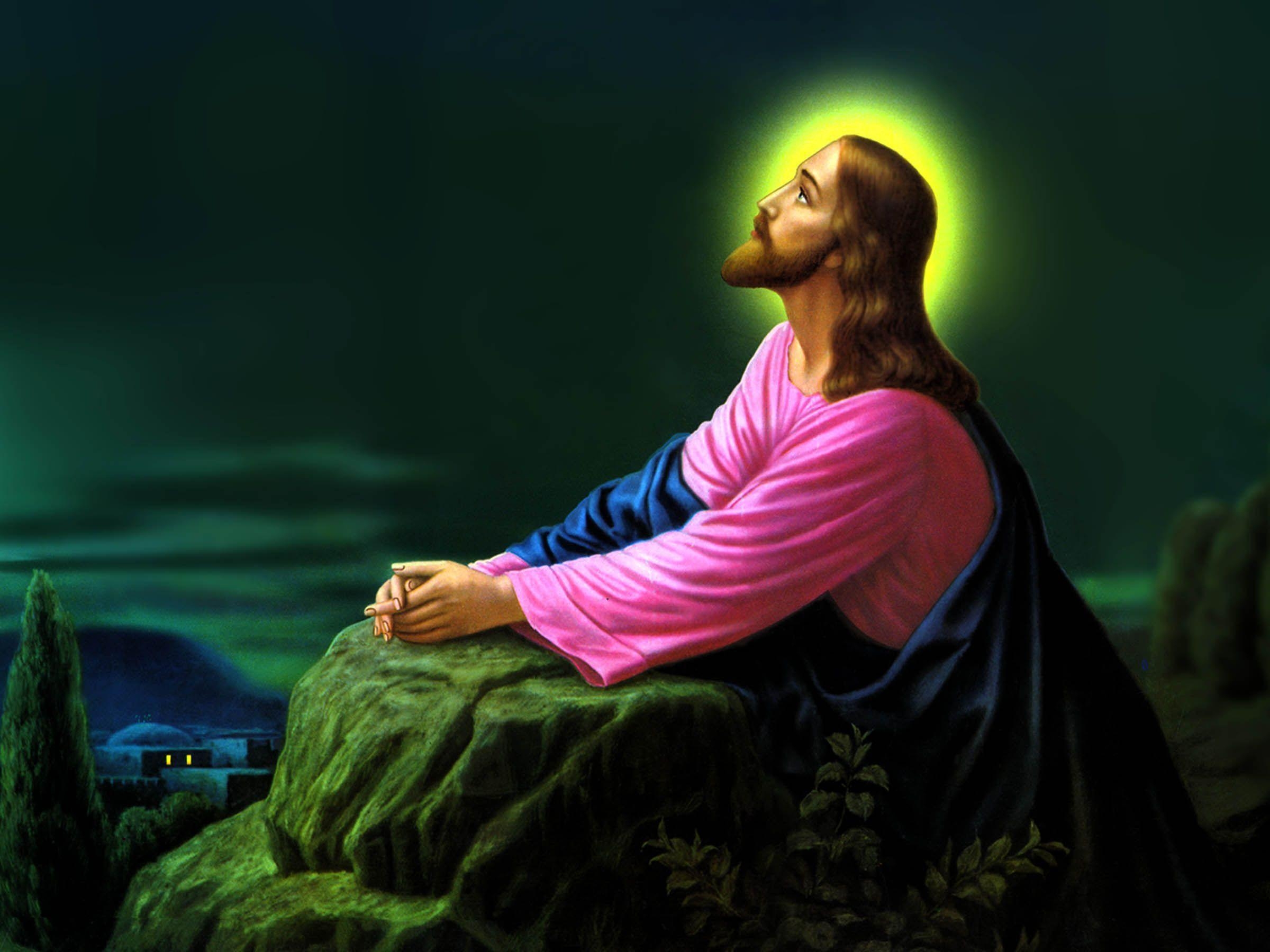 2400x1800 Jesus Christ Praying Wallpaper, Desktop