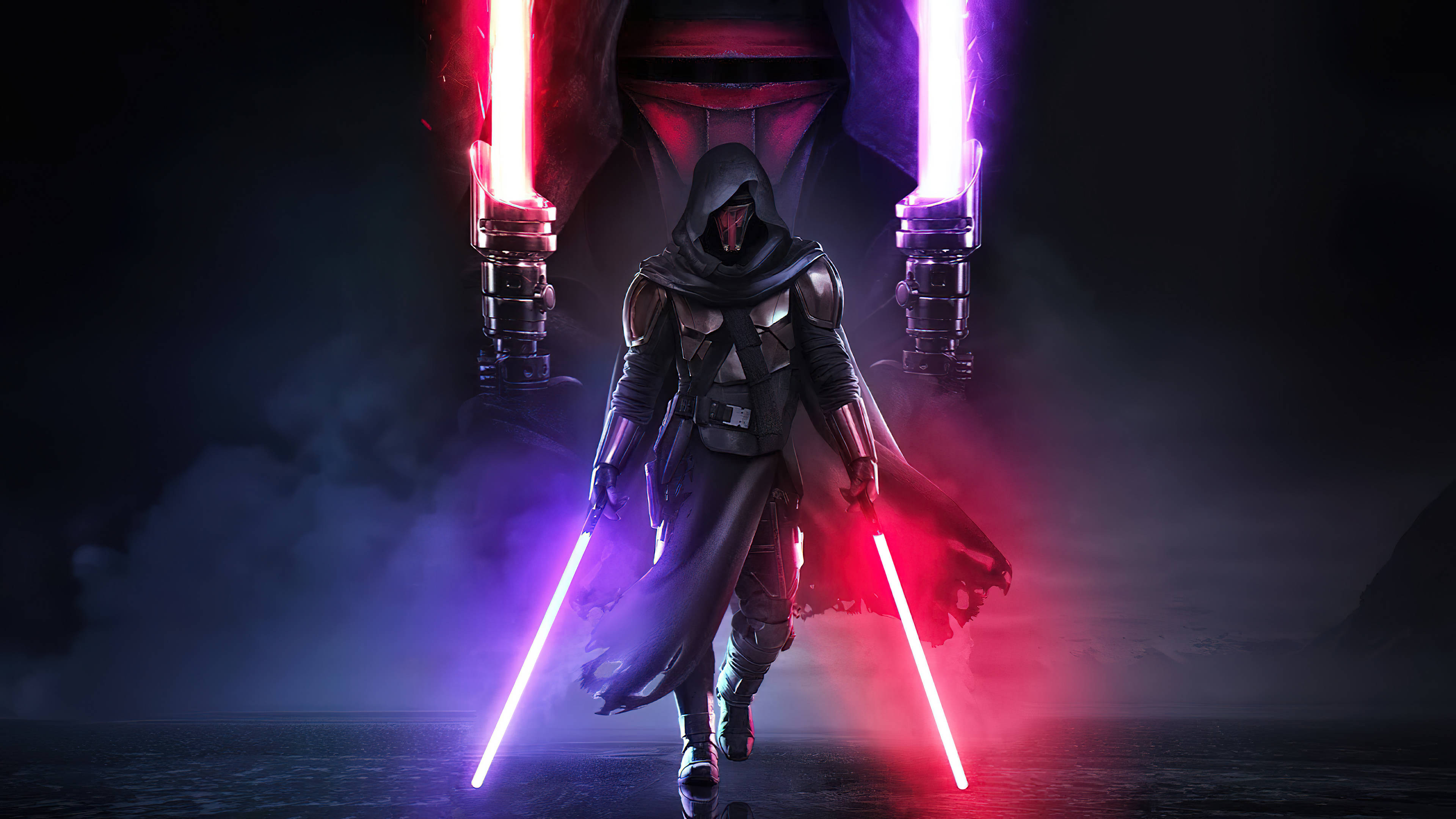 3840x2160 Download Purple Lightsaber Darth Revan Poster Wallpaper, Desktop