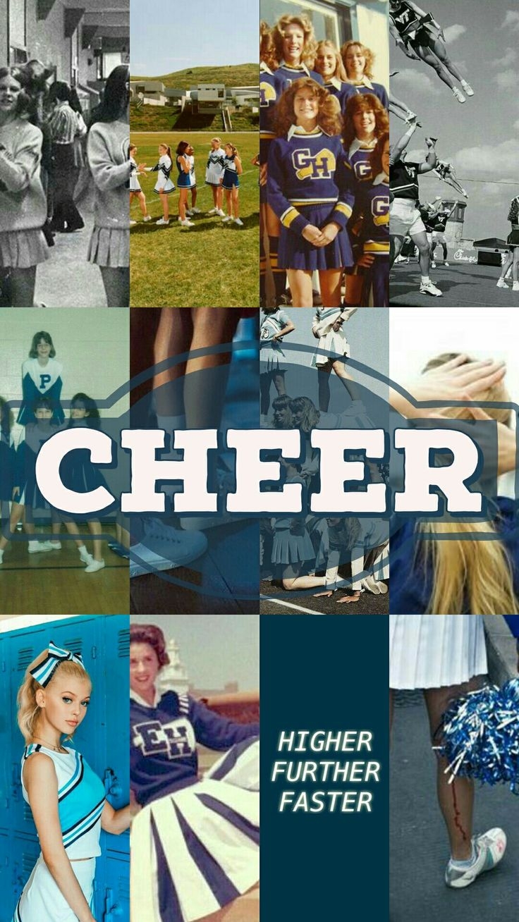 740x1310 Cheerleader Lockscreen ○ Wallpaper ○ Blue Aesthetic. Cheer posters, Cheer picture, Cheers aesthetic wallpaper, Phone