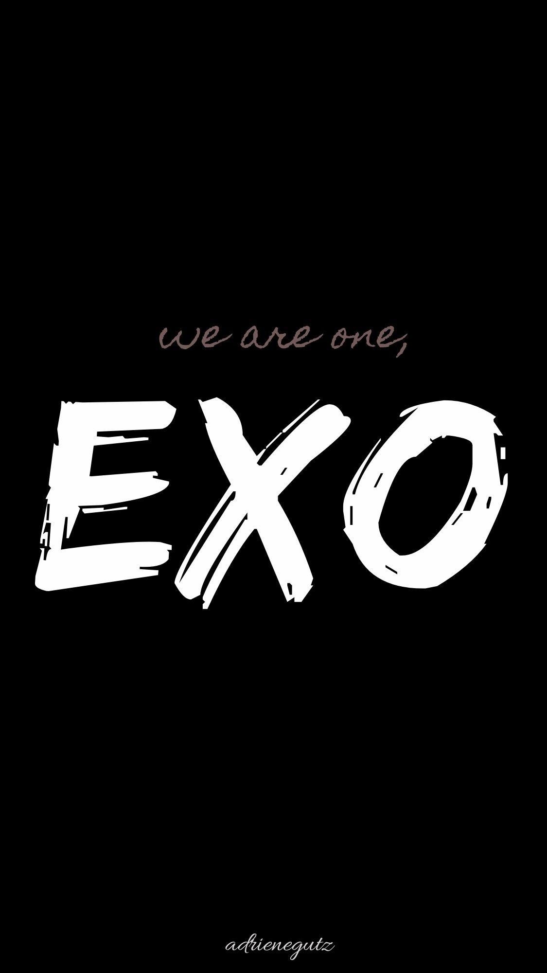 1130x2000 Simple Black and white we are one exo wallpaper, Phone