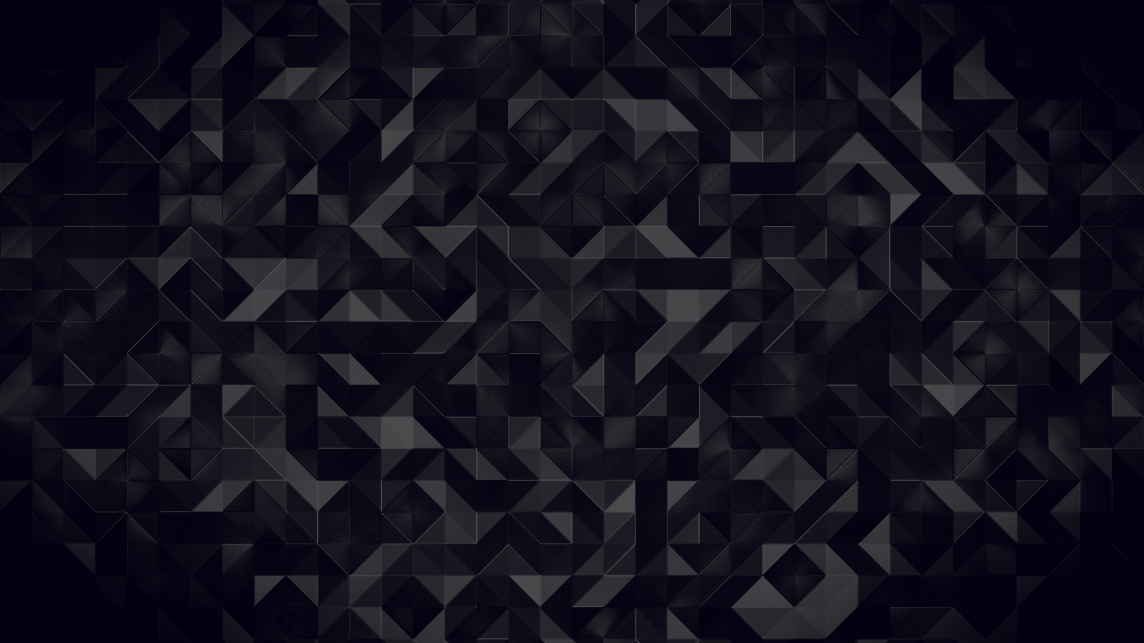 3840x2160 Darkness Triangles 4K Wallpaper, Desktop