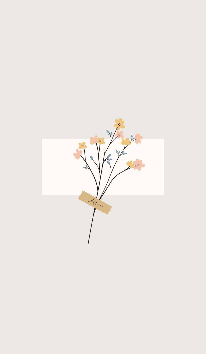 720x1240 Download Simple Pastel Flower Spring, Phone