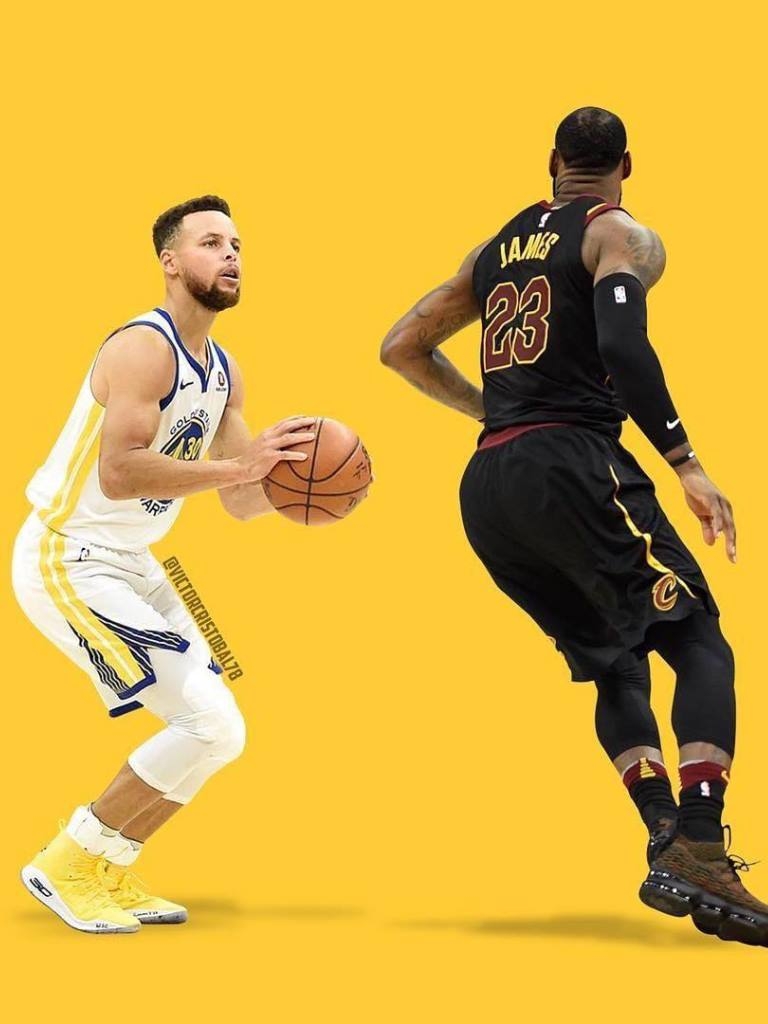 770x1030 Stephen Curry vs James Lebron wallpaper, Phone