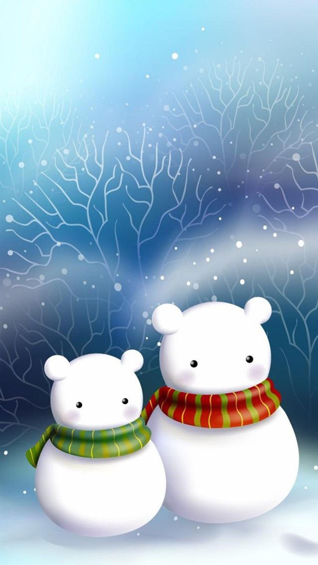 1080x1920 Korean Cute Cartoon Winter Wallpaper Free Korean Cute, Phone