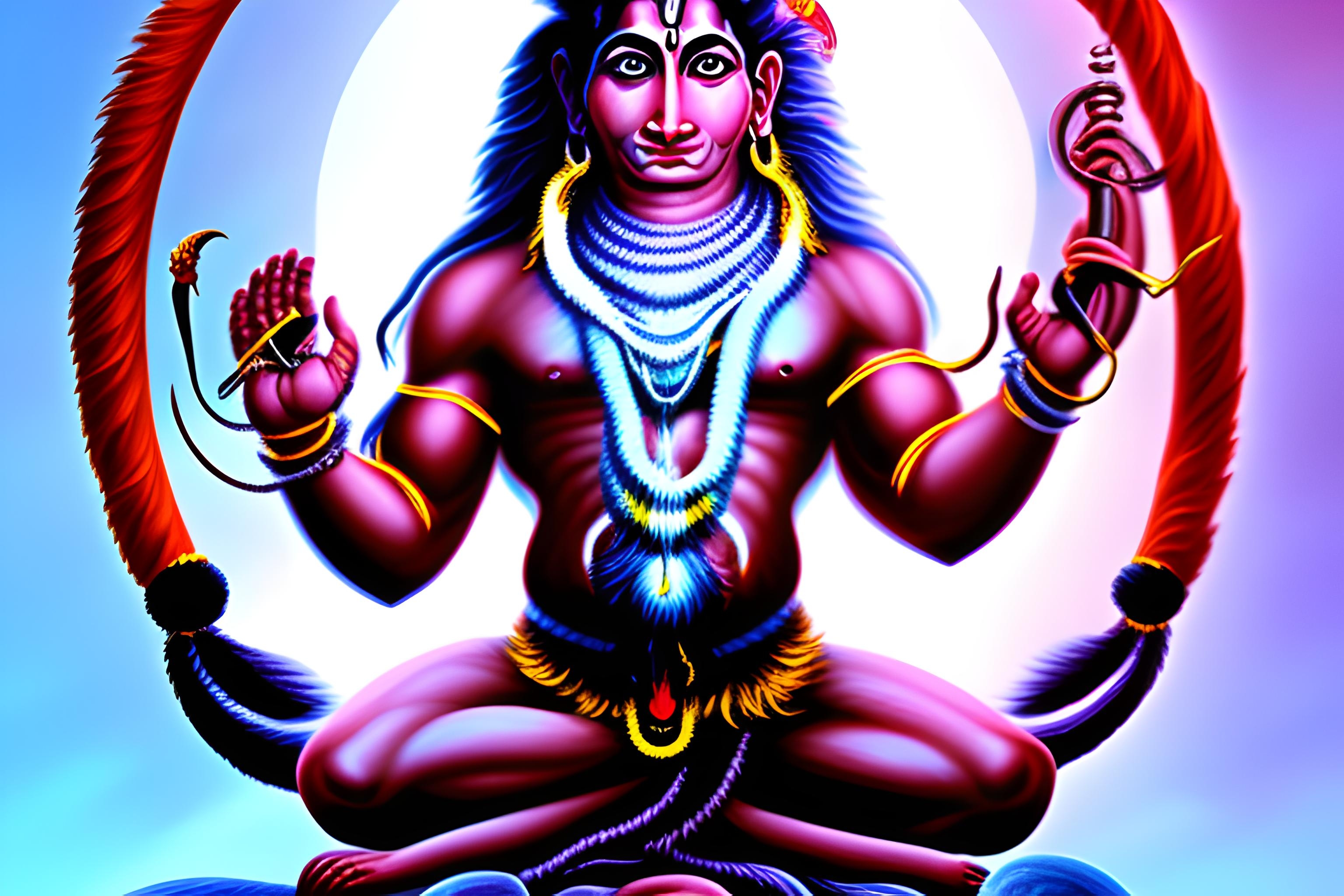 3080x2050 shiva hanuman, Desktop