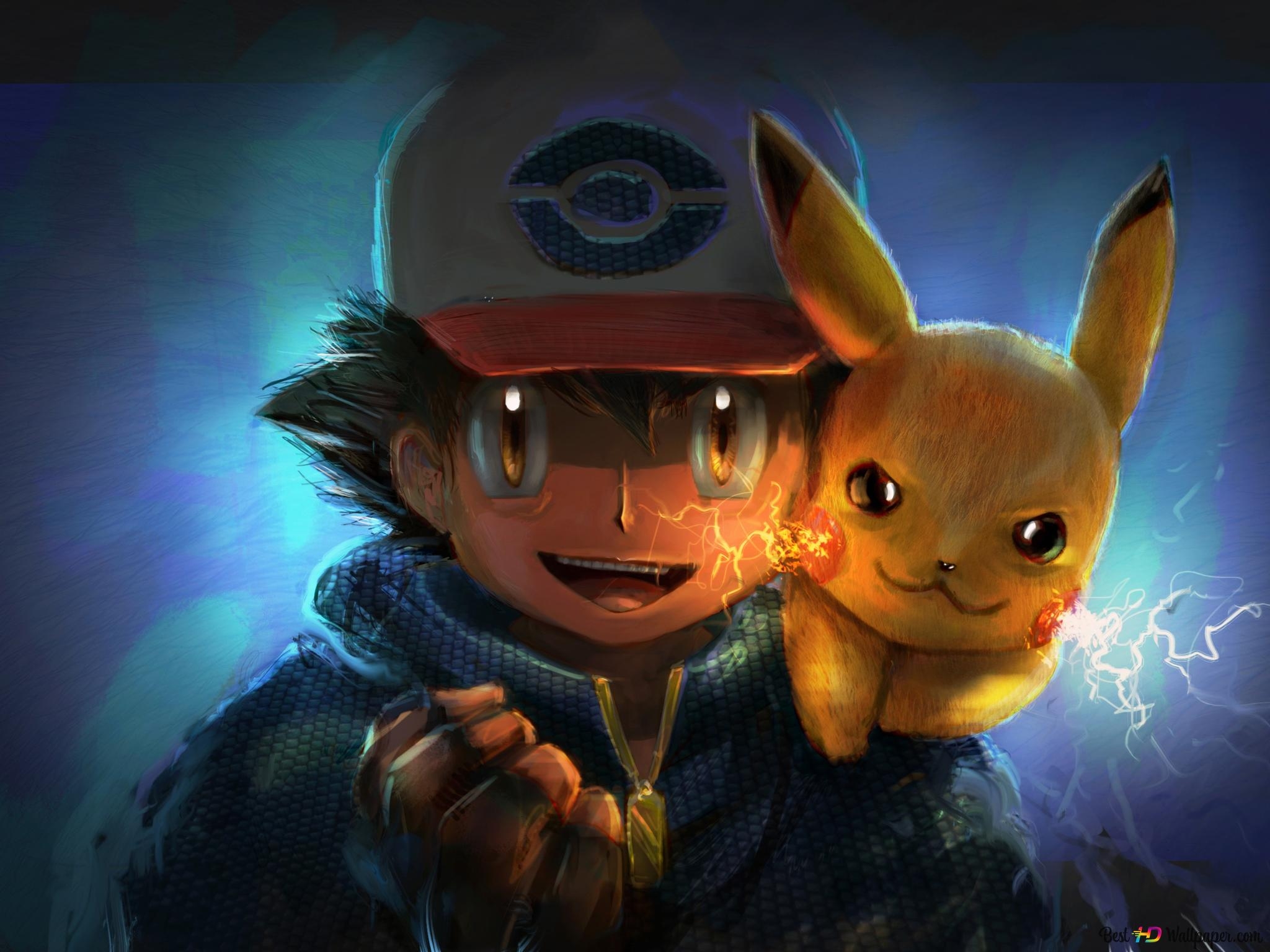 2050x1540 Pokemon Ketchum & Pikachu 4K wallpaper download, Desktop