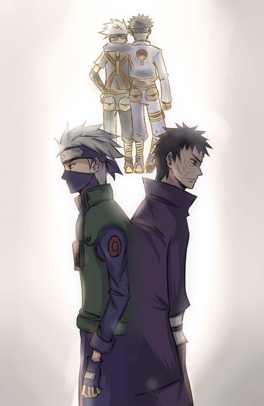 1000x1540 Obito Uchiha and Kakashi Hatake uchiha fan Art, Phone