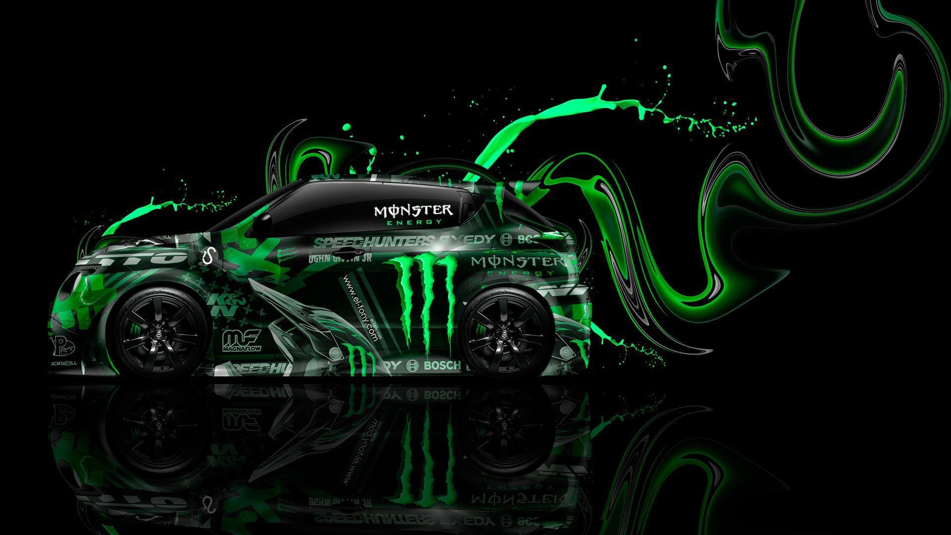 1920x1080 Monster Energy Nissan Juke R Side Plastic Car 2014, Desktop