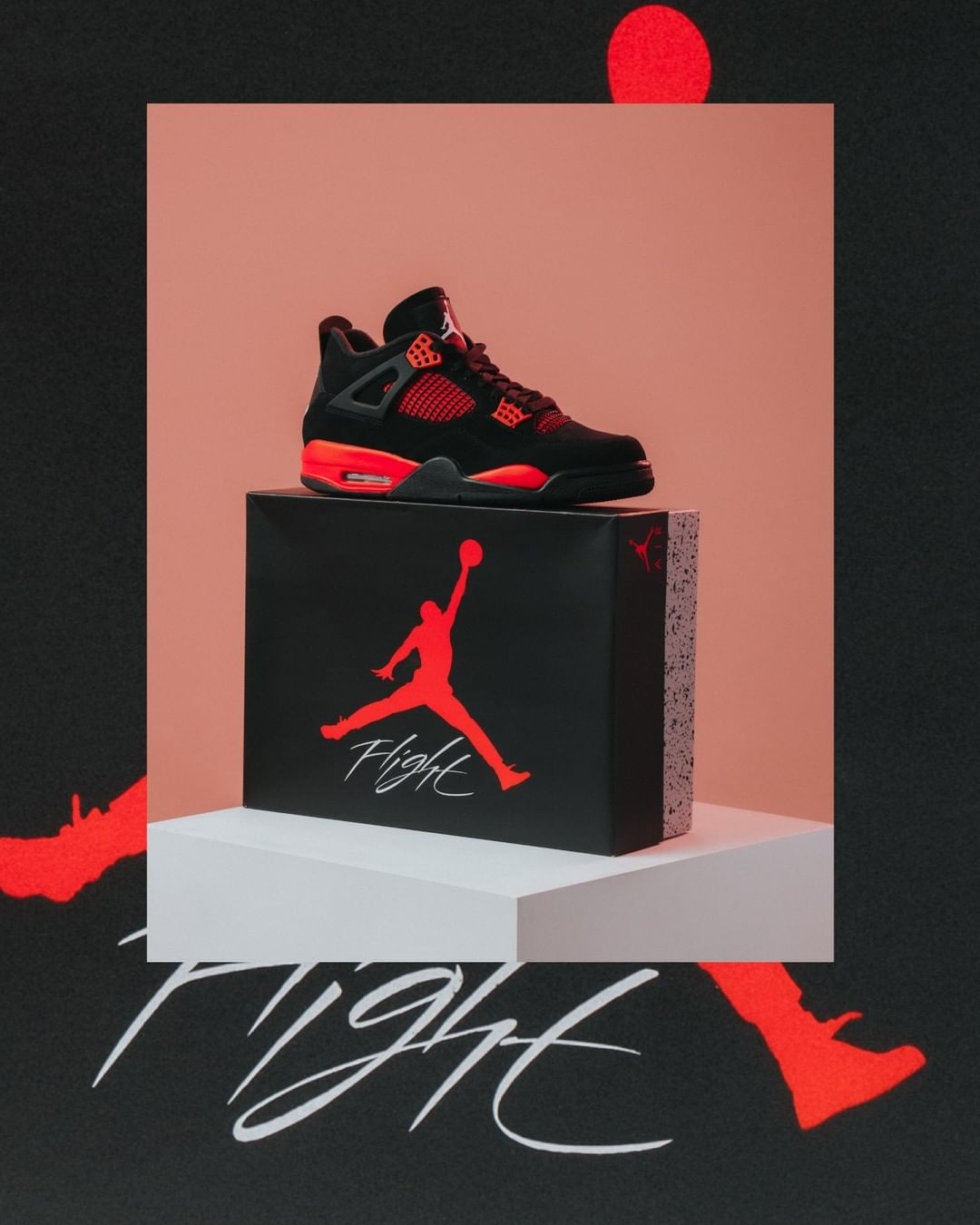 1080x1350 Air Jordan 4 Red Thunder, Phone