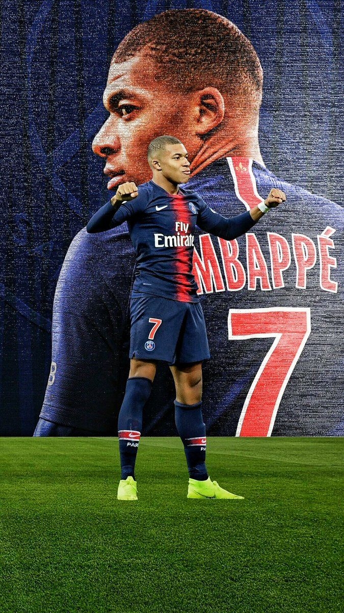 680x1200 Mbappe Wallpaper HD Discover more Footballer, Forward, France, Germain, Mbappe wallpaper.. Kylian mbappé, Football poses, Football players image, Phone