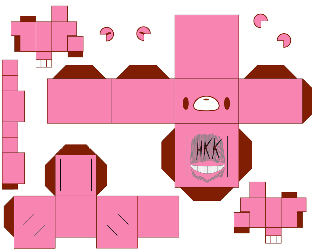 1030x820 Gloomy Bear Paper Toy. Free Printable Papercraft, Desktop