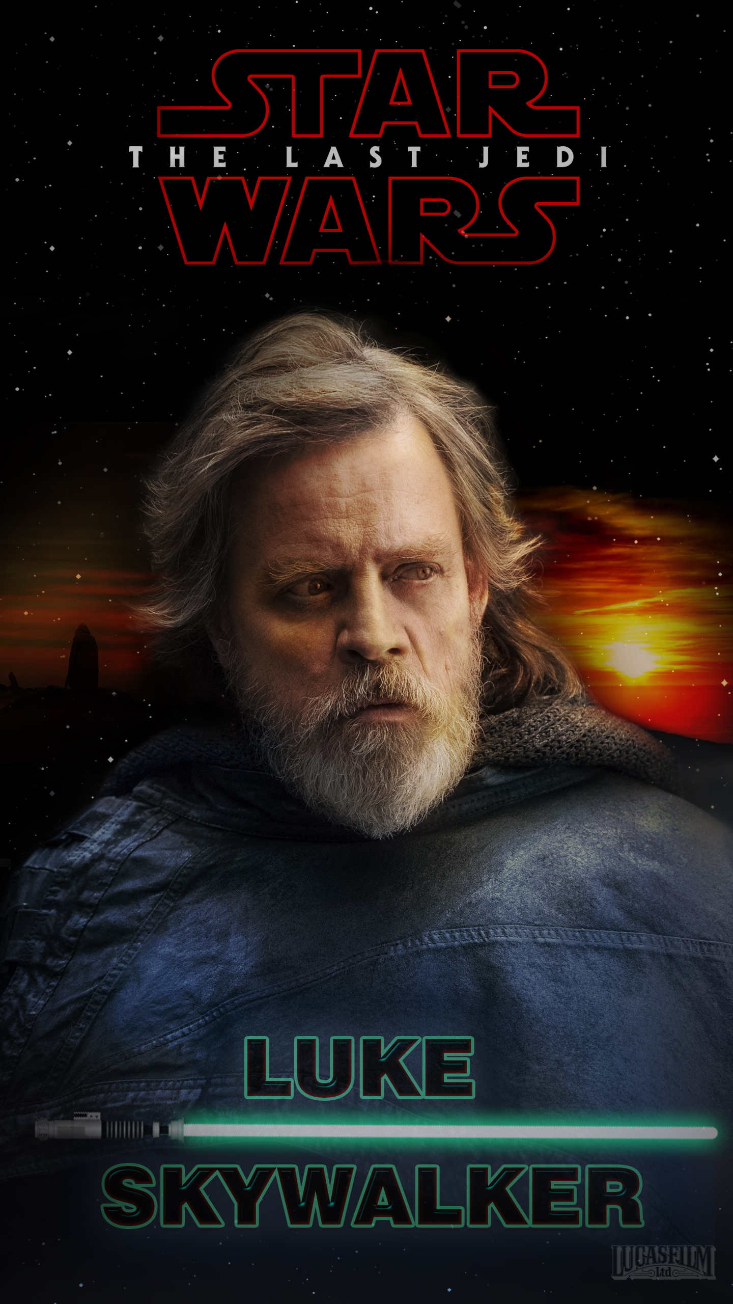 1440x2560 Star Wars The Last Jedi Luke Skywalker Smartphone Wallpaper, Phone